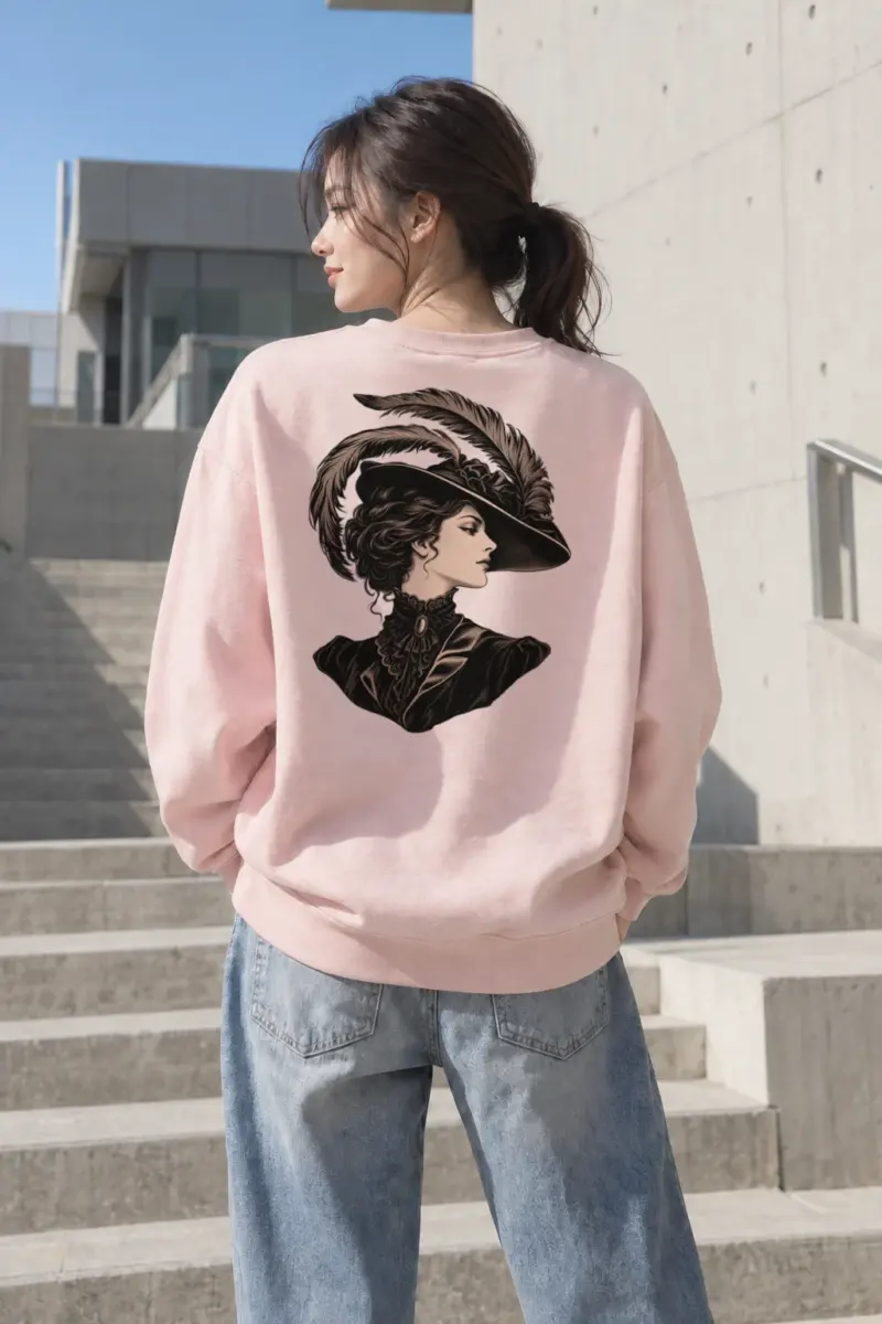 "Feathered Silhouette" Heavy Blend Unisex Crewneck Sweatshirt | Gildan 18000