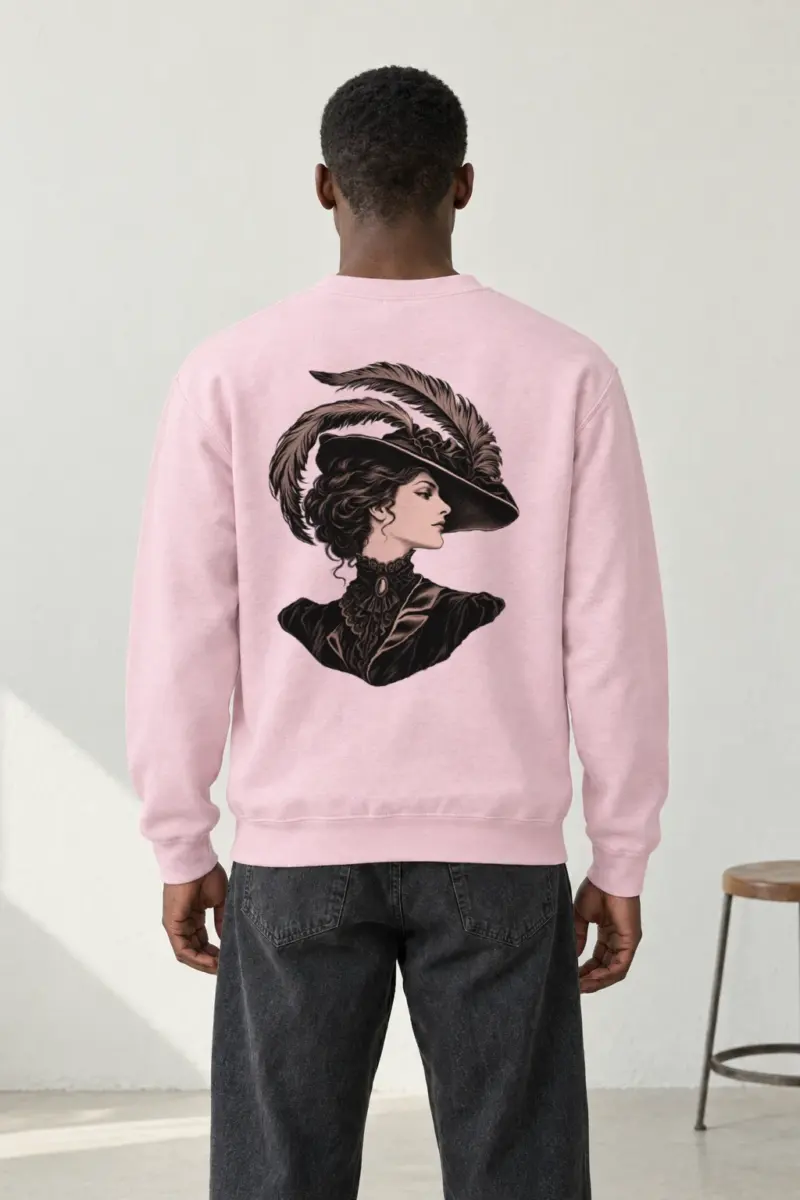 "Feathered Silhouette" Heavy Blend Unisex Crewneck Sweatshirt | Gildan 18000