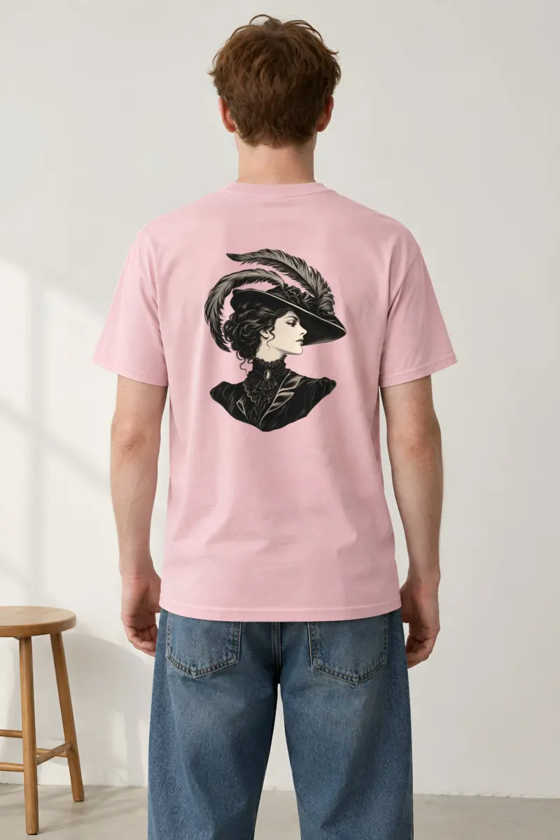 "Feathered Silhouette" Heavyweight Unisex Crewneck T-shirt