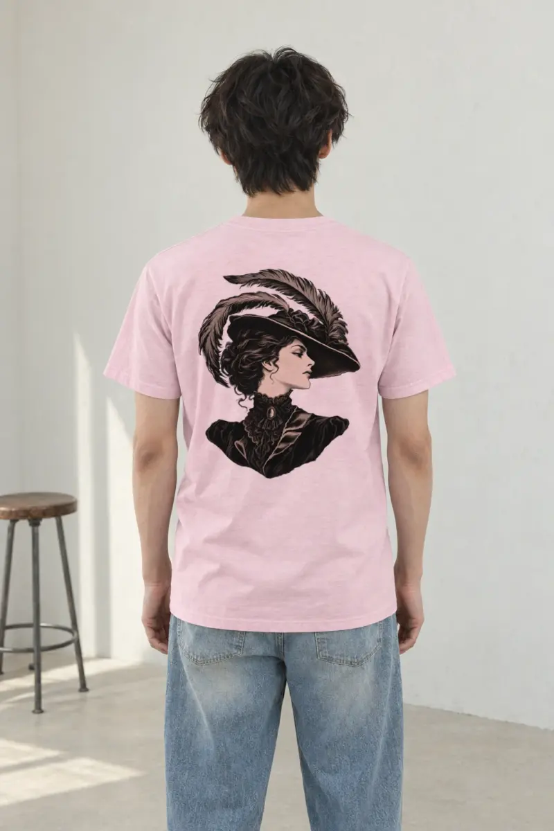 "Feathered Silhouette" Heavyweight Unisex Crewneck T-shirt