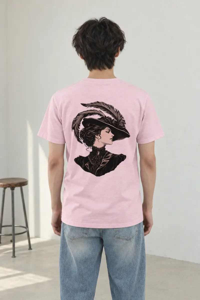 "Feathered Silhouette" Heavyweight Unisex Crewneck T-shirt
