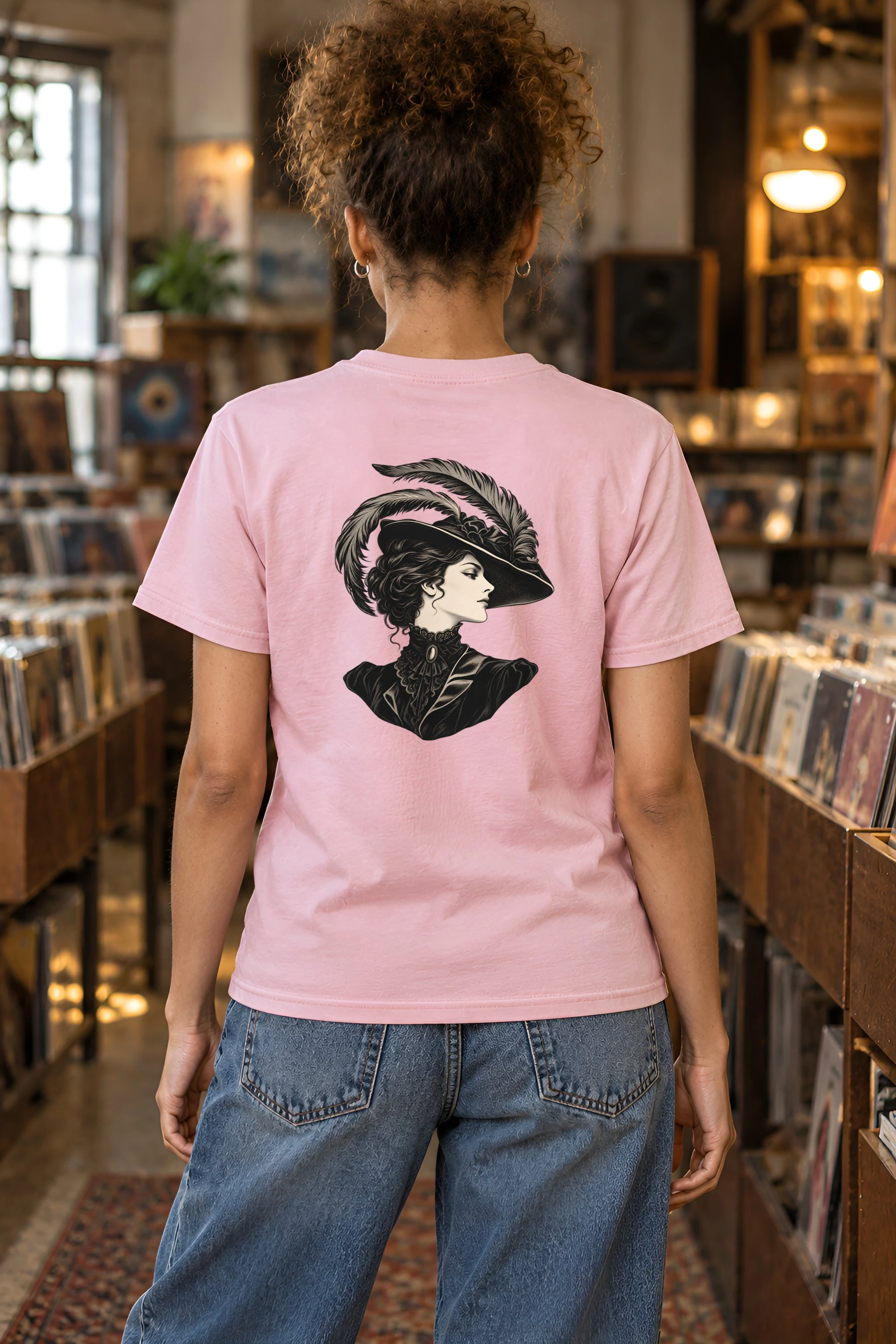 "Feathered Silhouette" Heavyweight Unisex Crewneck T-shirt