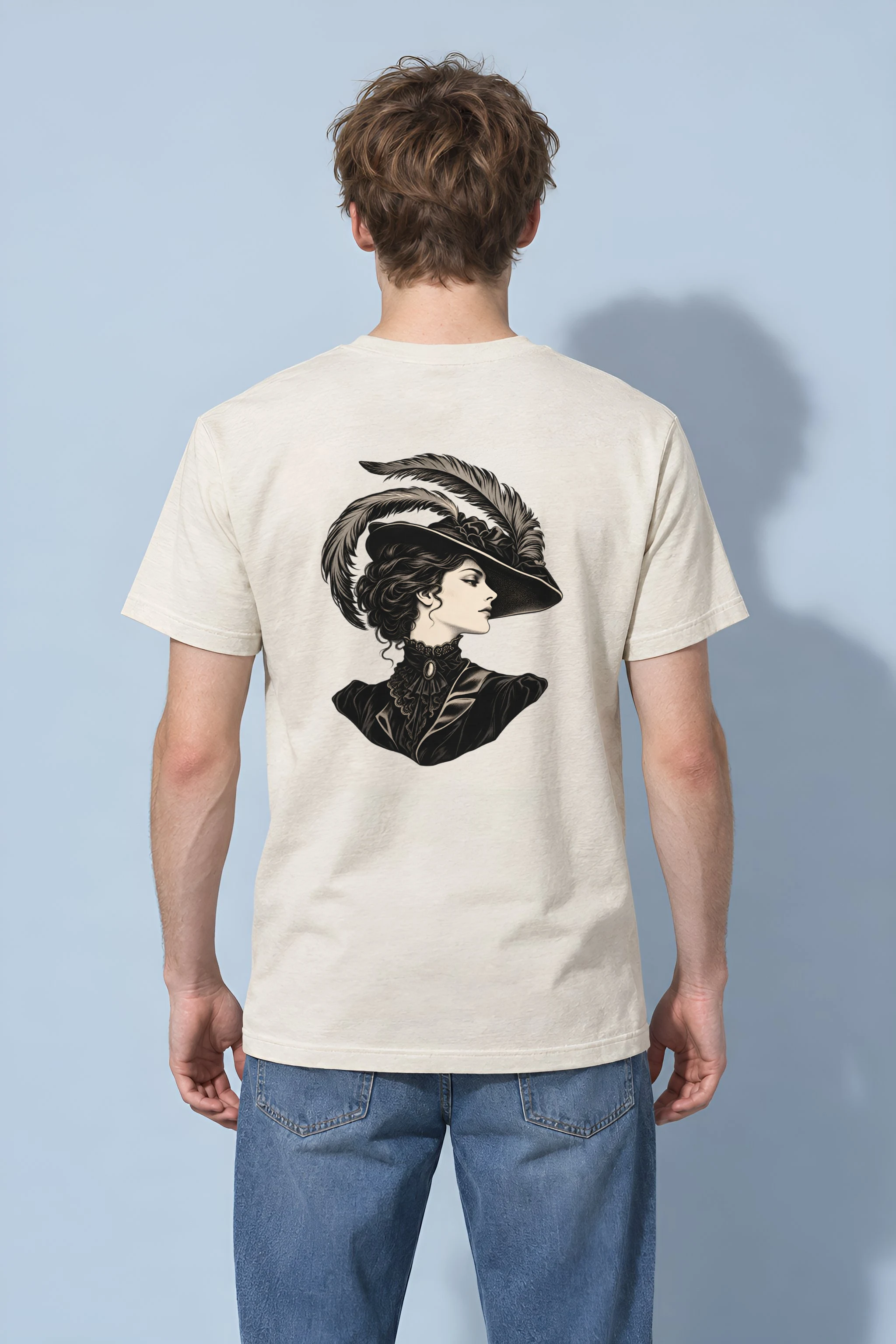 "Feathered Silhouette" Heavyweight Unisex Crewneck T-shirt