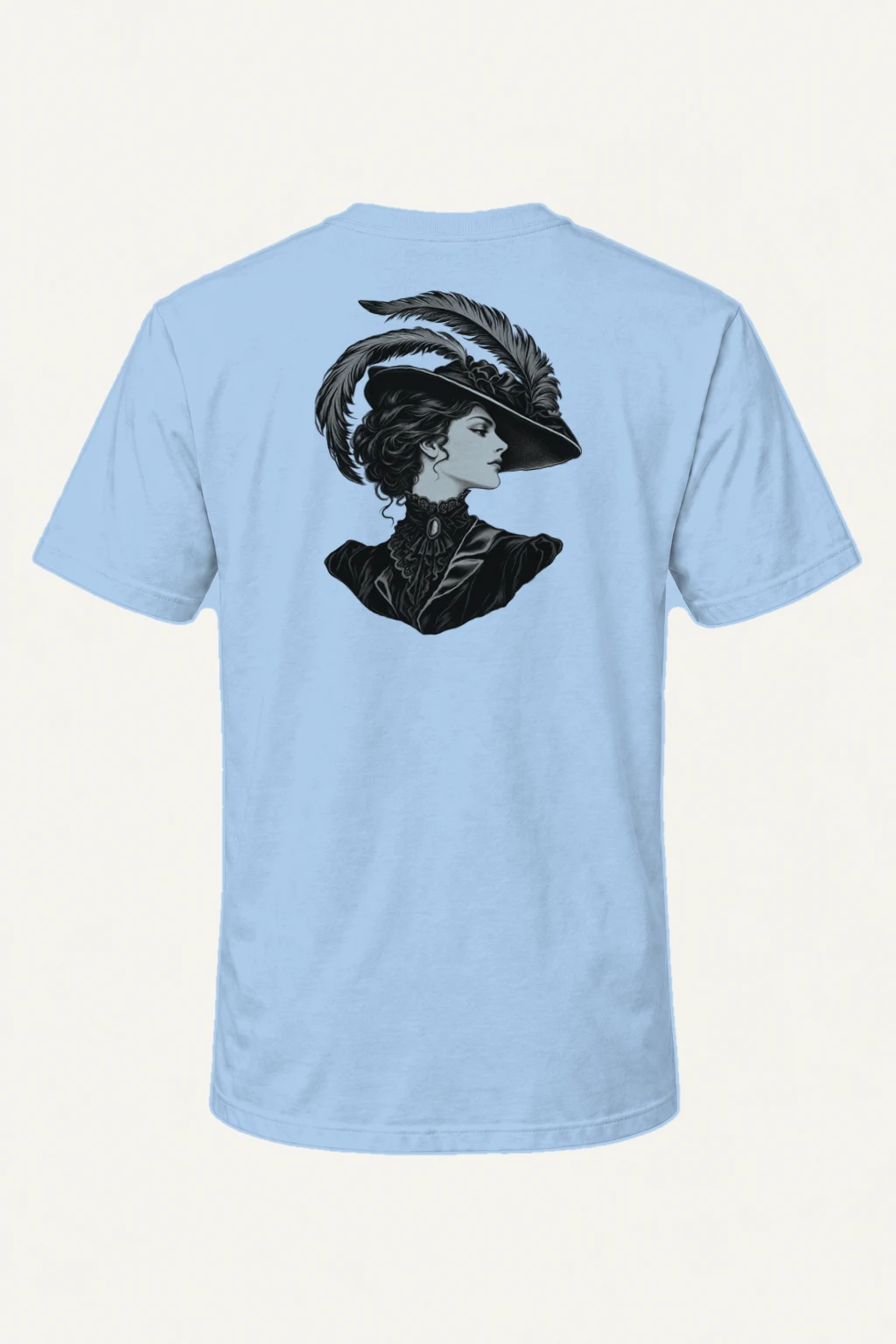 "Feathered Silhouette" Heavyweight Unisex Crewneck T-shirt | Gildan 5000