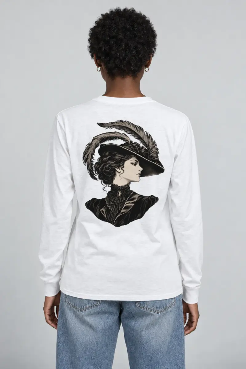 "Feathered Silhouette" Unisex Longsleeve T-shirt | Gildan 2400