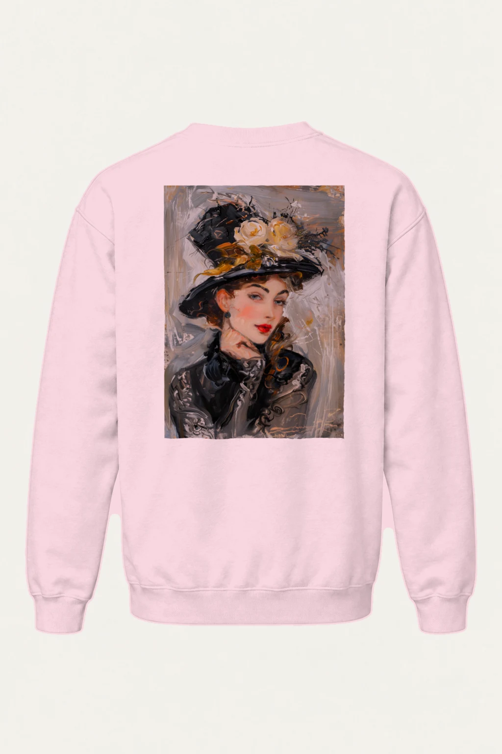 "Feathered Victorian Muse" Heavy Blend Unisex Crewneck Sweatshirt | Gildan 18000