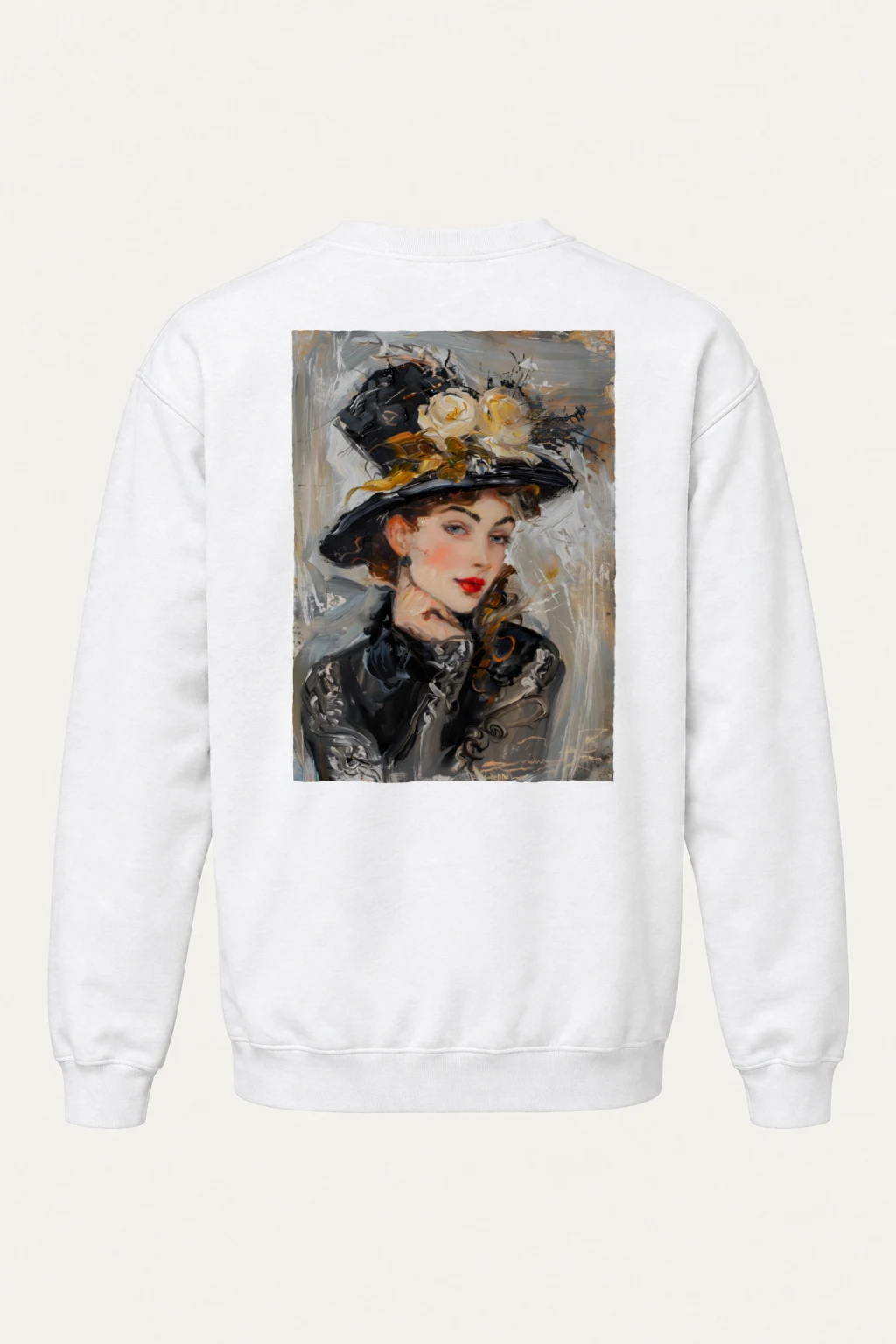"Feathered Victorian Muse" Heavy Blend Unisex Crewneck Sweatshirt | Gildan 18000