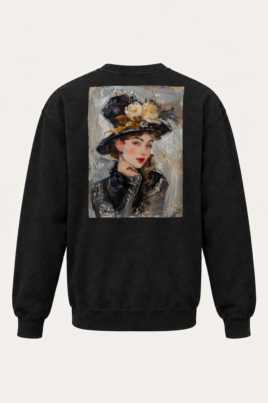 "Feathered Victorian Muse" Heavy Blend Unisex Crewneck Sweatshirt | Gildan 18000