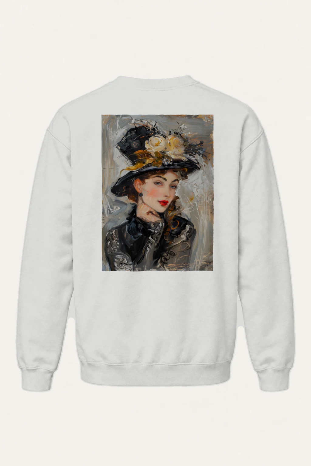 "Feathered Victorian Muse" Heavy Blend Unisex Crewneck Sweatshirt | Gildan 18000