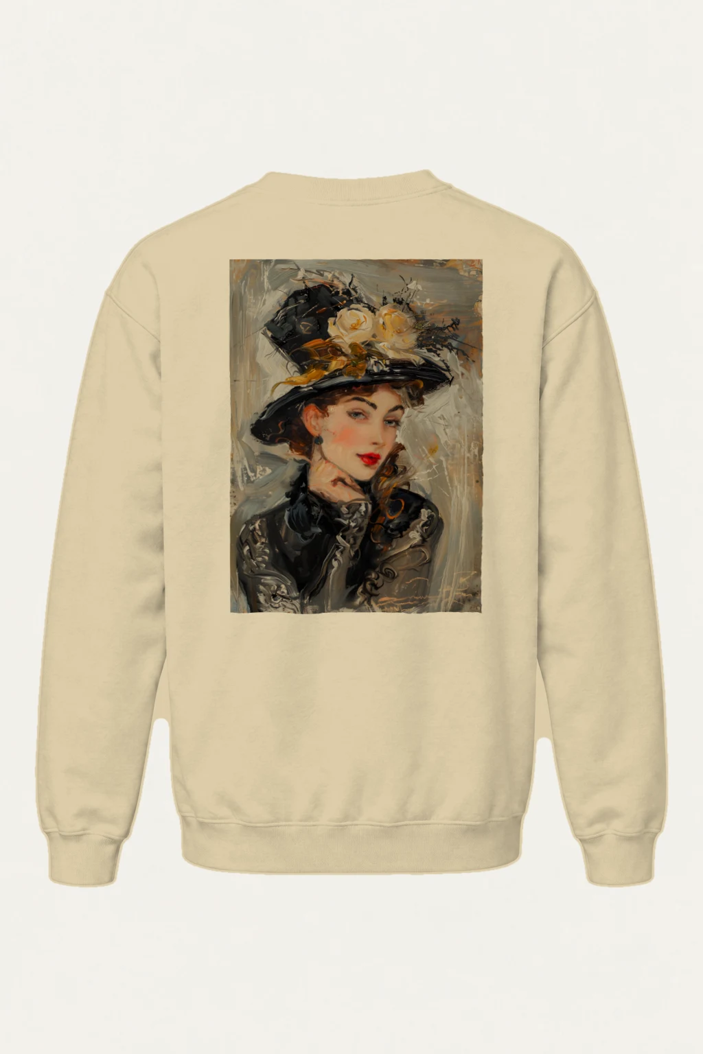 "Feathered Victorian Muse" Heavy Blend Unisex Crewneck Sweatshirt | Gildan 18000