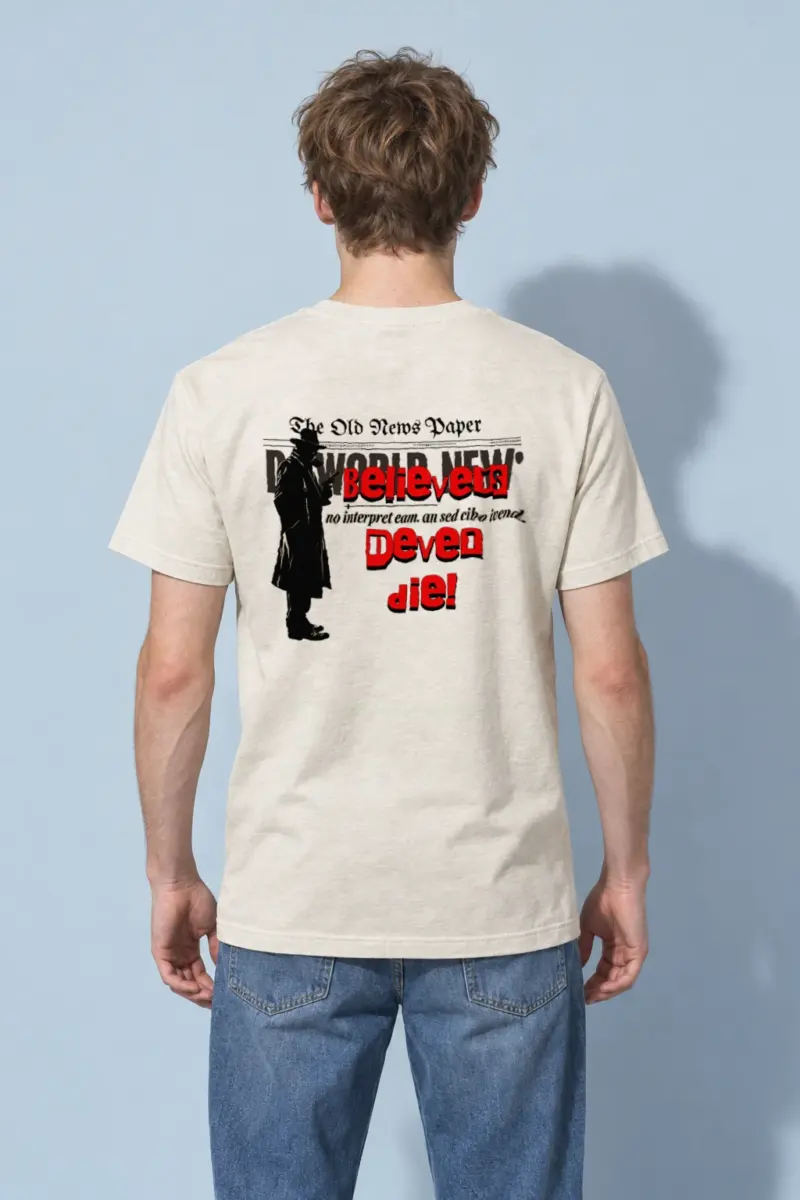"Fedora Newspaper Reader" Heavyweight Unisex Crewneck T-shirt