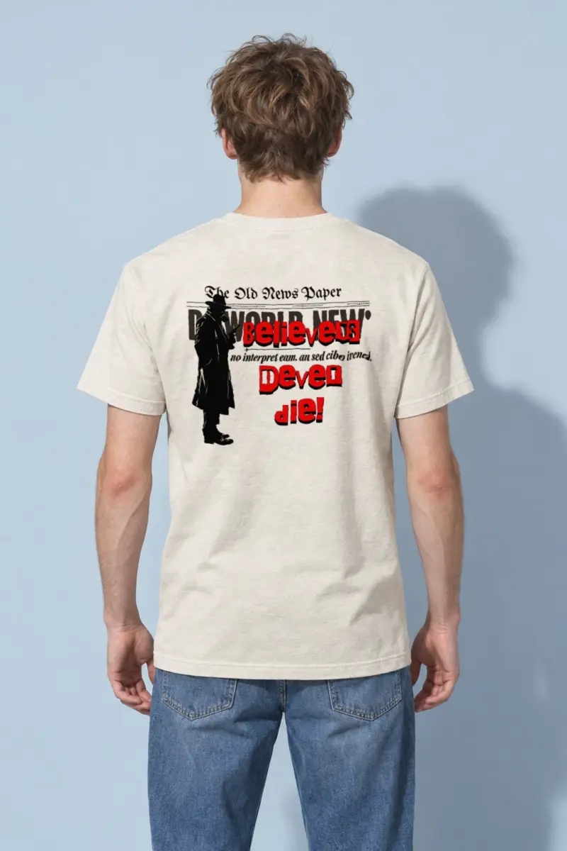 "Fedora Newspaper Reader" Heavyweight Unisex Crewneck T-shirt