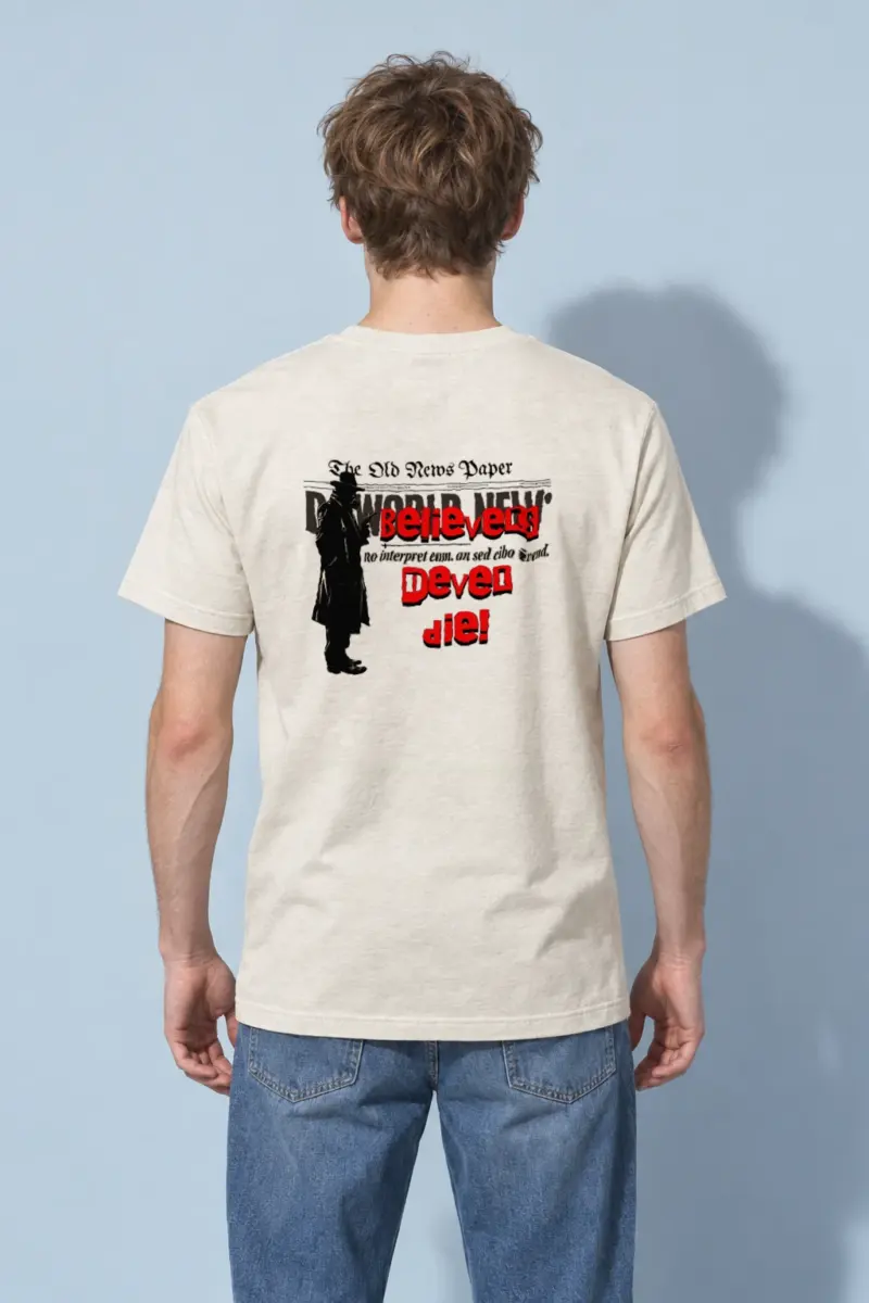 "Fedora Newspaper Reader" Heavyweight Unisex Crewneck T-shirt