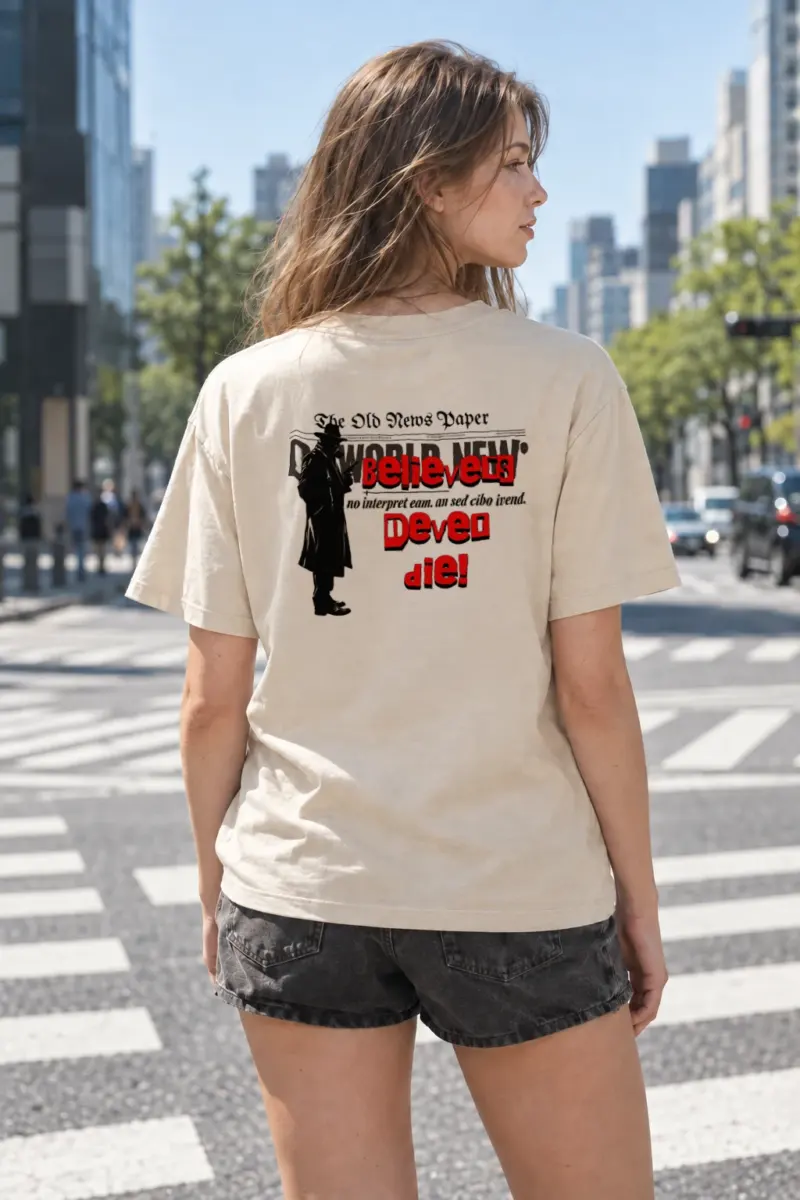 "Fedora Newspaper Reader" Heavyweight Unisex Crewneck T-shirt