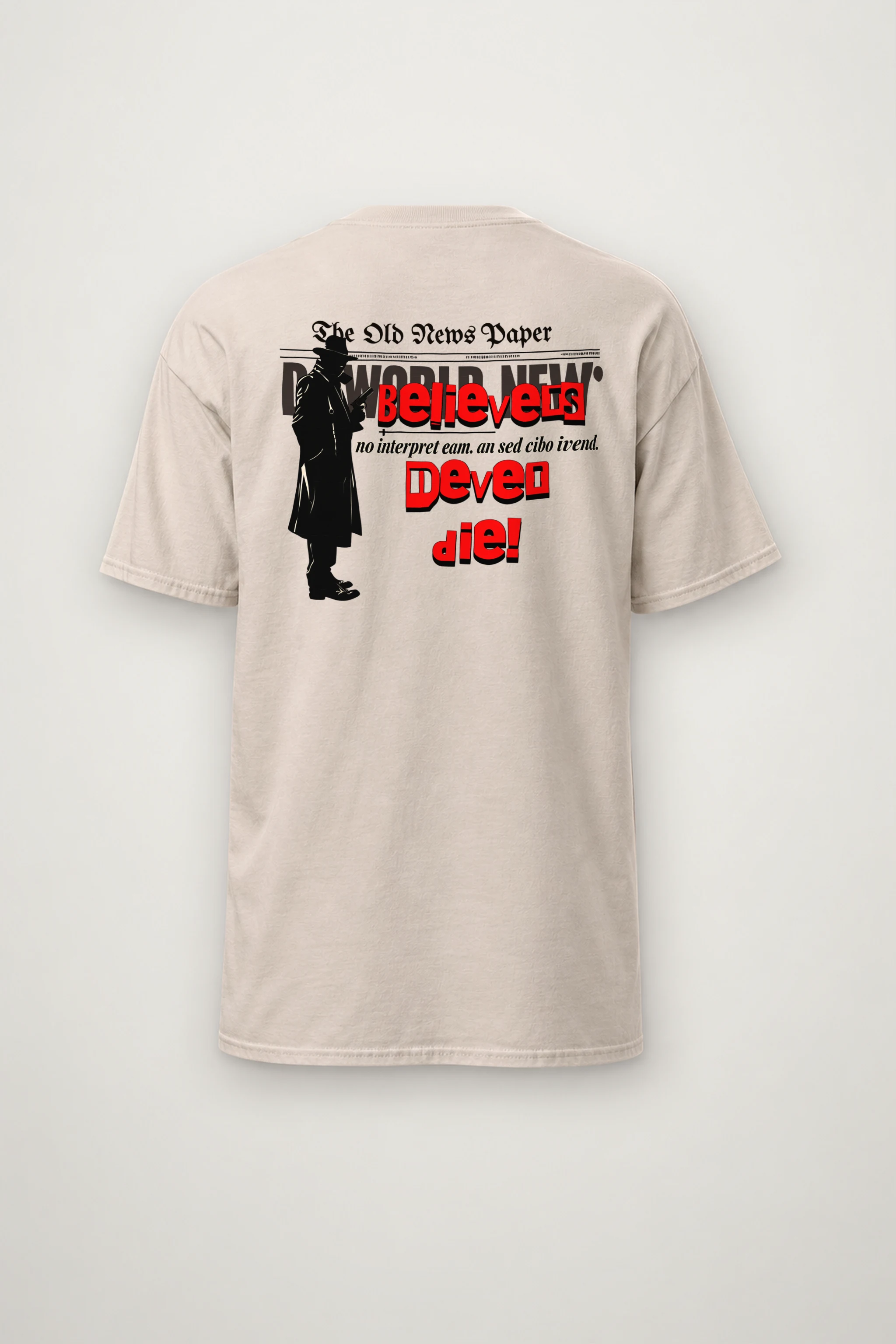 "Fedora Newspaper Reader" Heavyweight Unisex Crewneck T-shirt