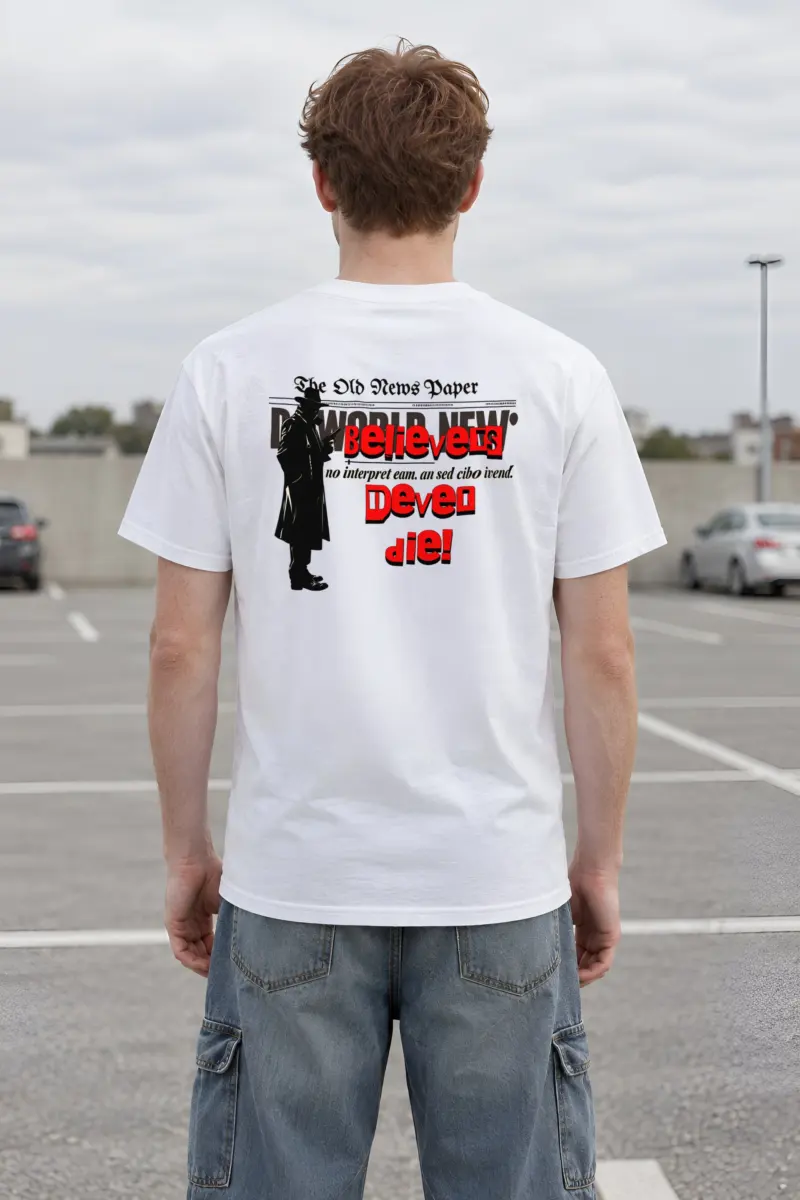 "Fedora Newspaper Reader" Heavyweight Unisex Crewneck T-shirt
