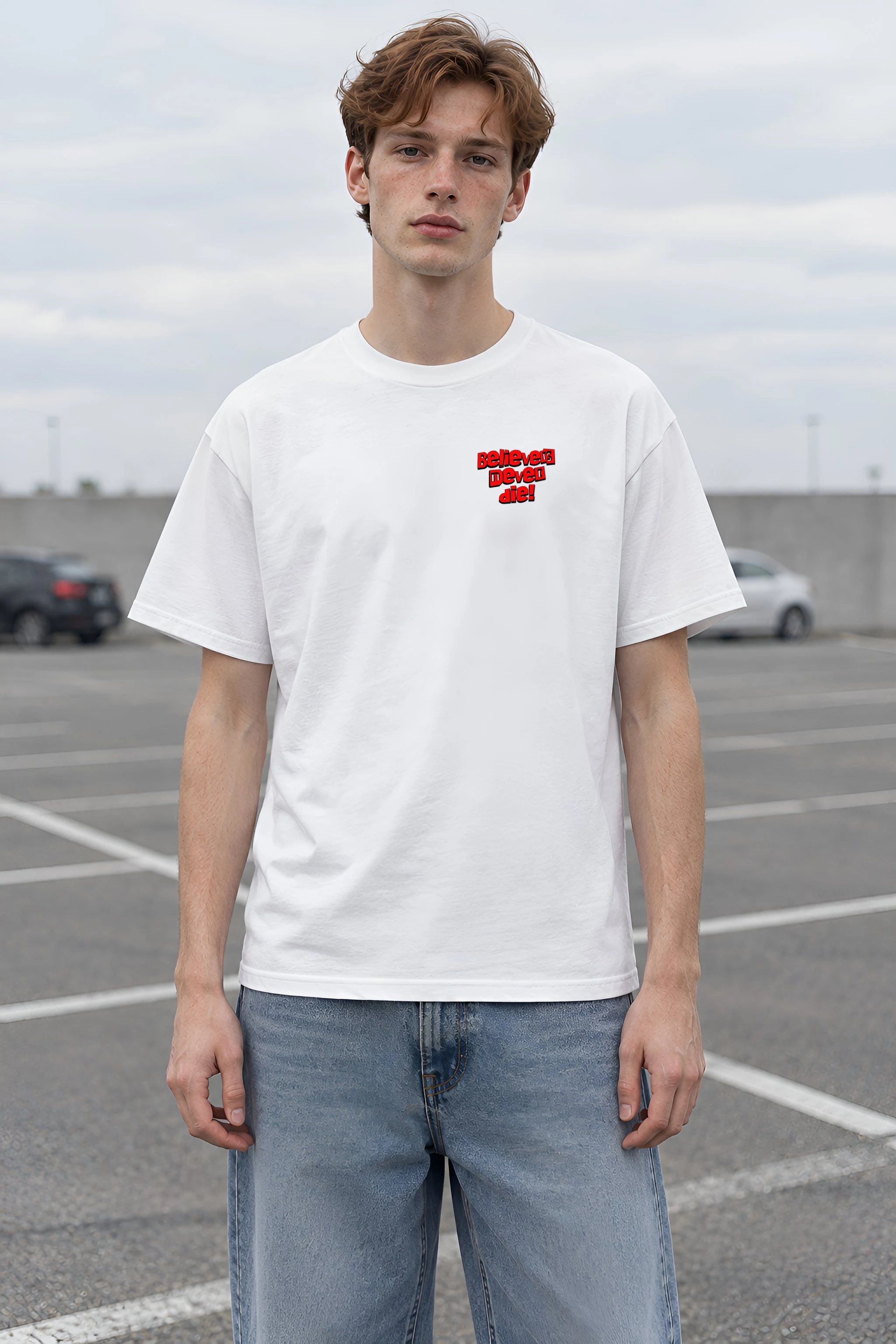 "Fedora Newspaper Reader" Heavyweight Unisex Crewneck T-shirt
