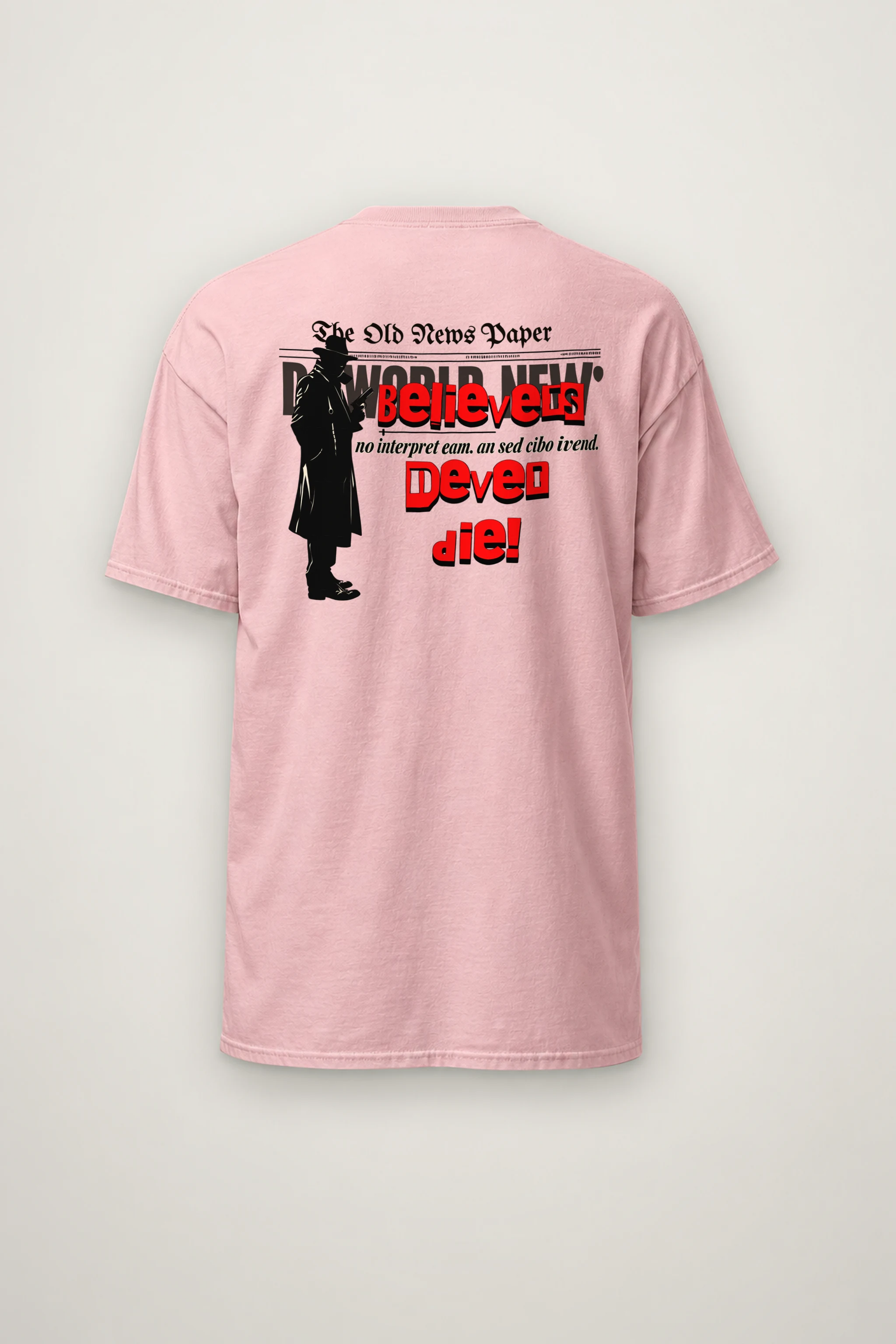 "Fedora Newspaper Reader" Heavyweight Unisex Crewneck T-shirt