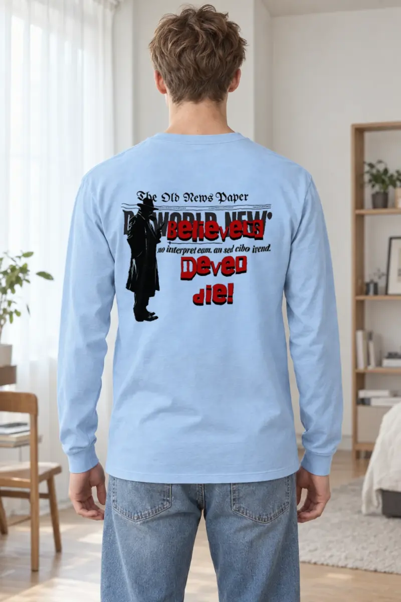 "Fedora Newspaper Reader" Unisex Longsleeve T-shirt