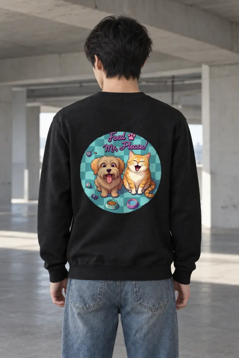 "Feed Me, Please!" Heavy Blend Unisex Crewneck Sweatshirt