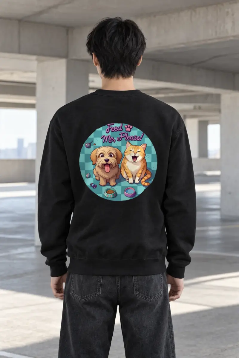 "Feed Me, Please!" Heavy Blend Unisex Crewneck Sweatshirt | Gildan 18000