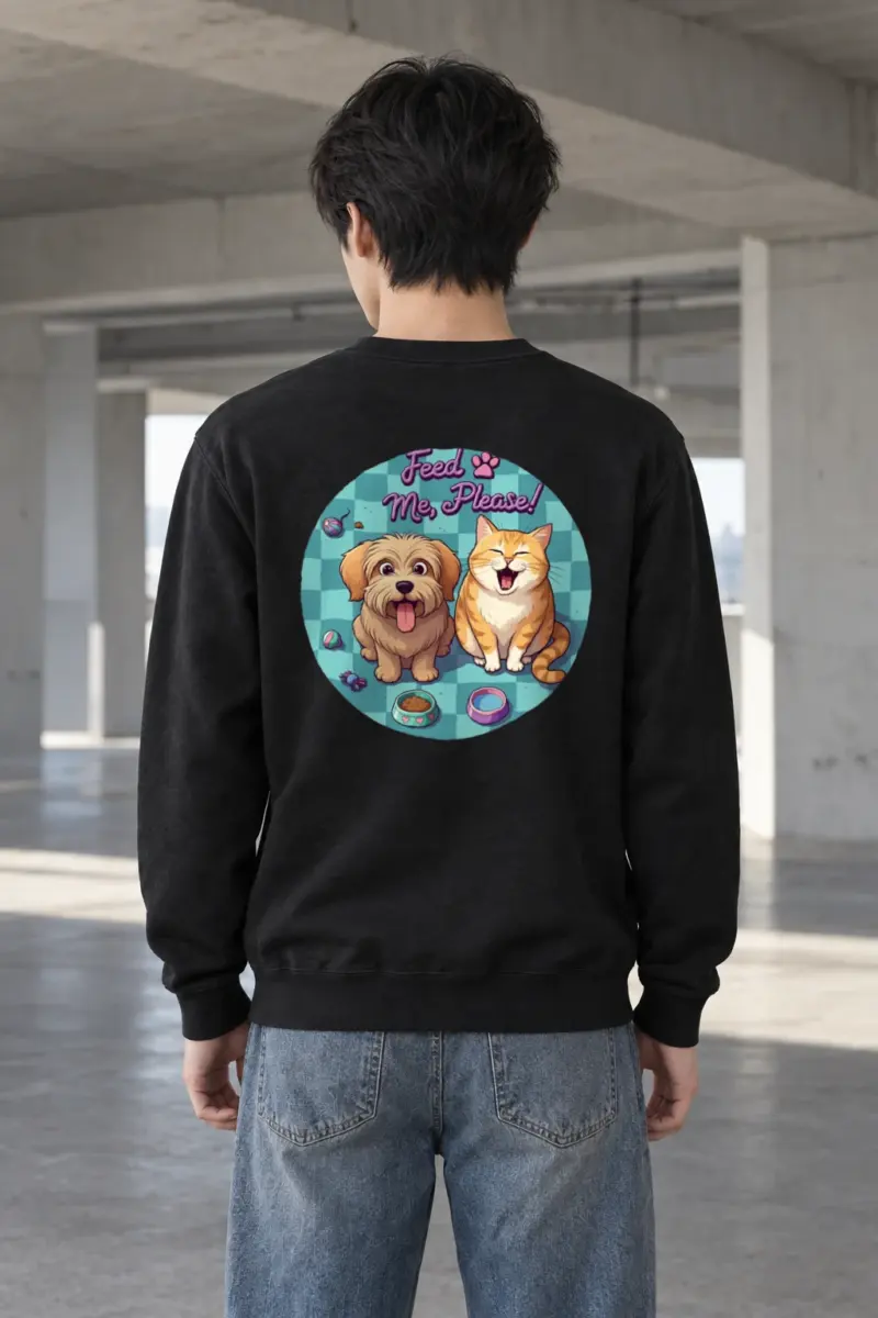 "Feed Me, Please!" Heavy Blend Unisex Crewneck Sweatshirt