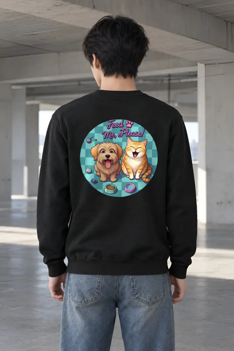 "Feed Me, Please!" Heavy Blend Unisex Crewneck Sweatshirt