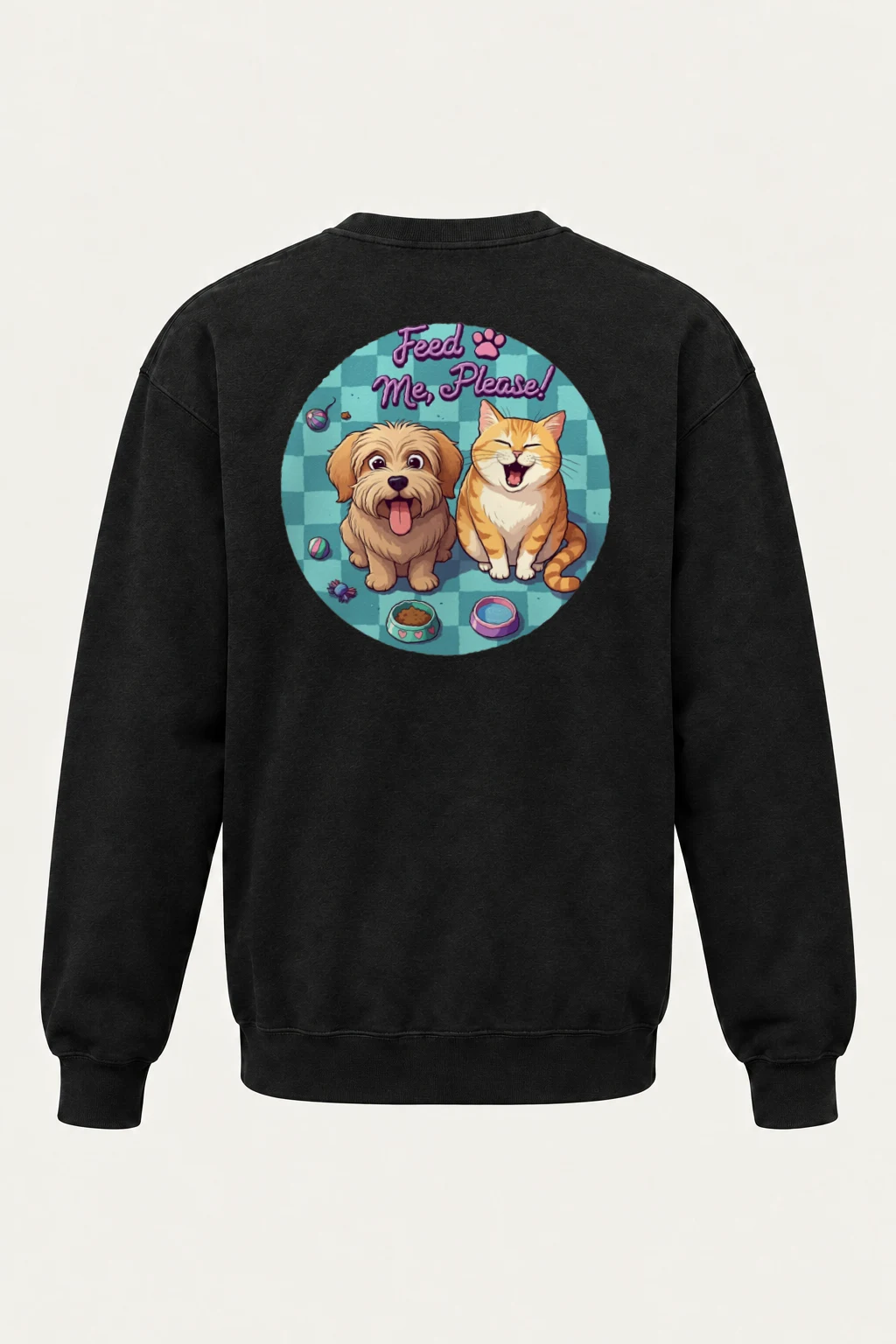 "Feed Me, Please!" Heavy Blend Unisex Crewneck Sweatshirt | Gildan 18000