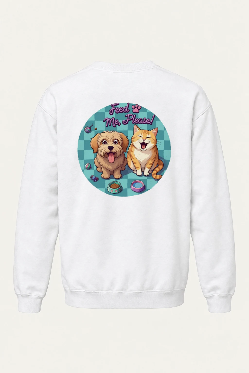 "Feed Me, Please!" Heavy Blend Unisex Crewneck Sweatshirt | Gildan 18000