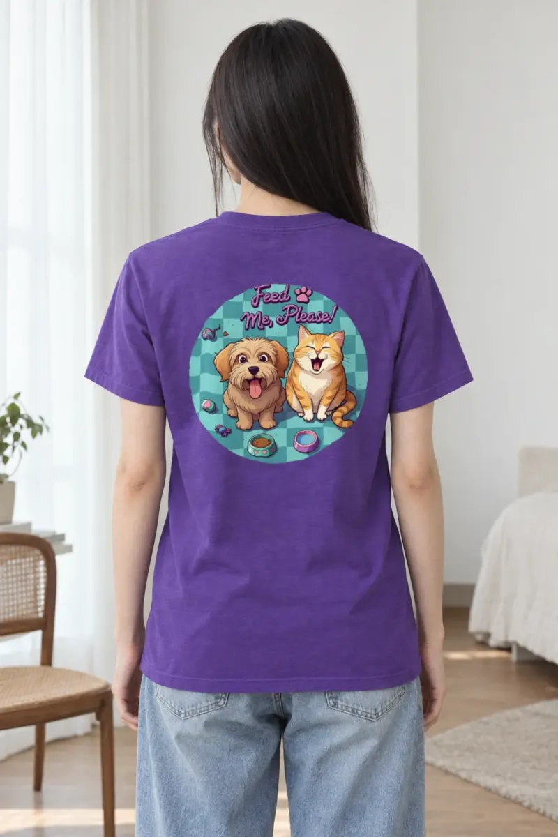 "Feed Me, Please!" Heavyweight Unisex Crewneck T-shirt | Gildan 5000