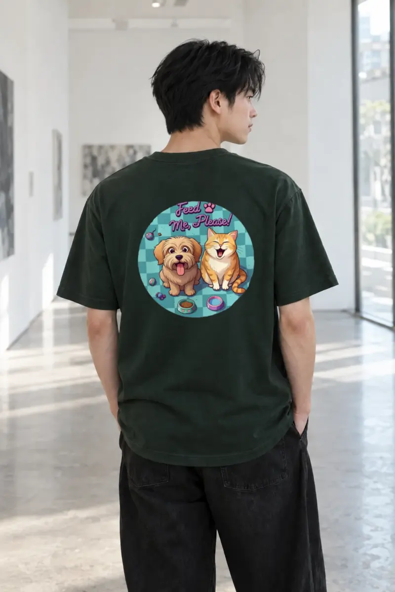 “Feed Me, Please!” Heavyweight Unisex Crewneck T-shirt | Gildan 5000