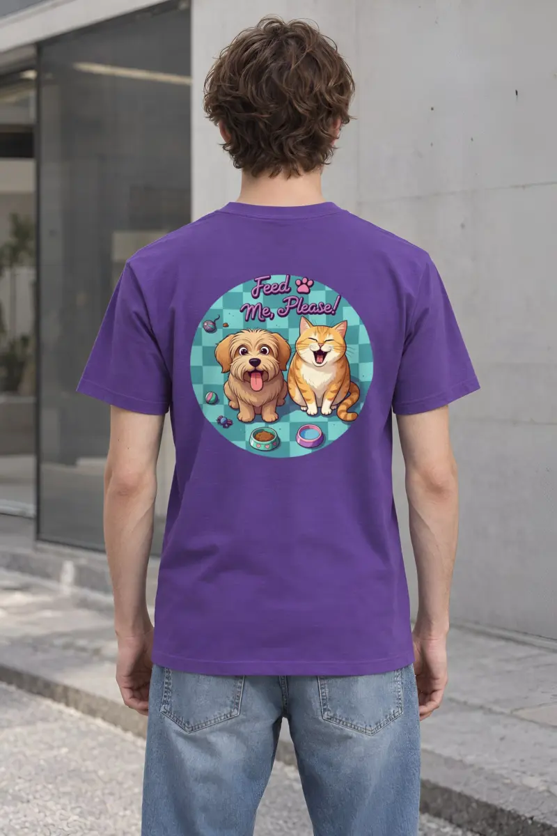 "Feed Me, Please!" Heavyweight Unisex Crewneck T-shirt