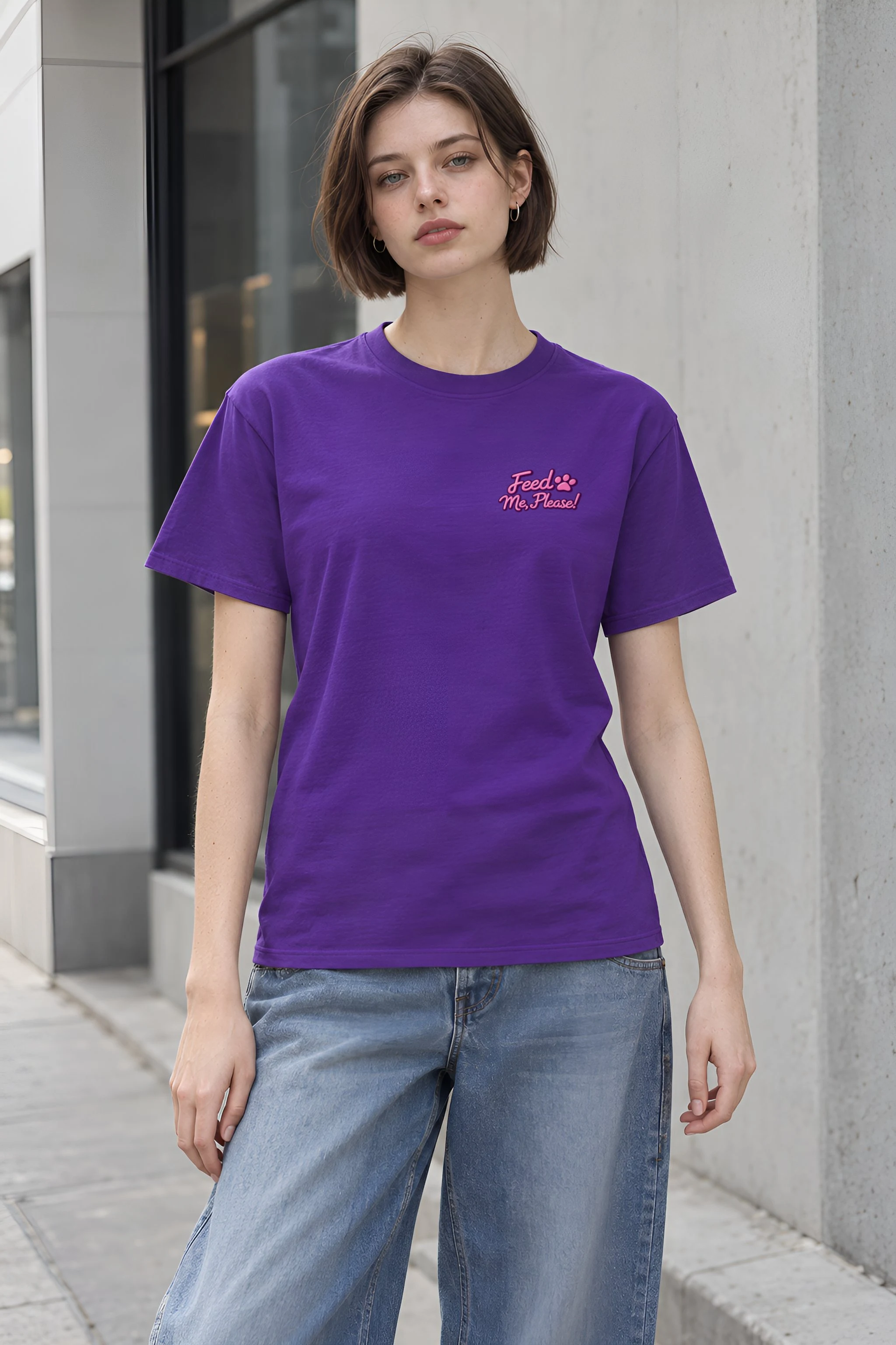 "Feed Me, Please!" Heavyweight Unisex Crewneck T-shirt