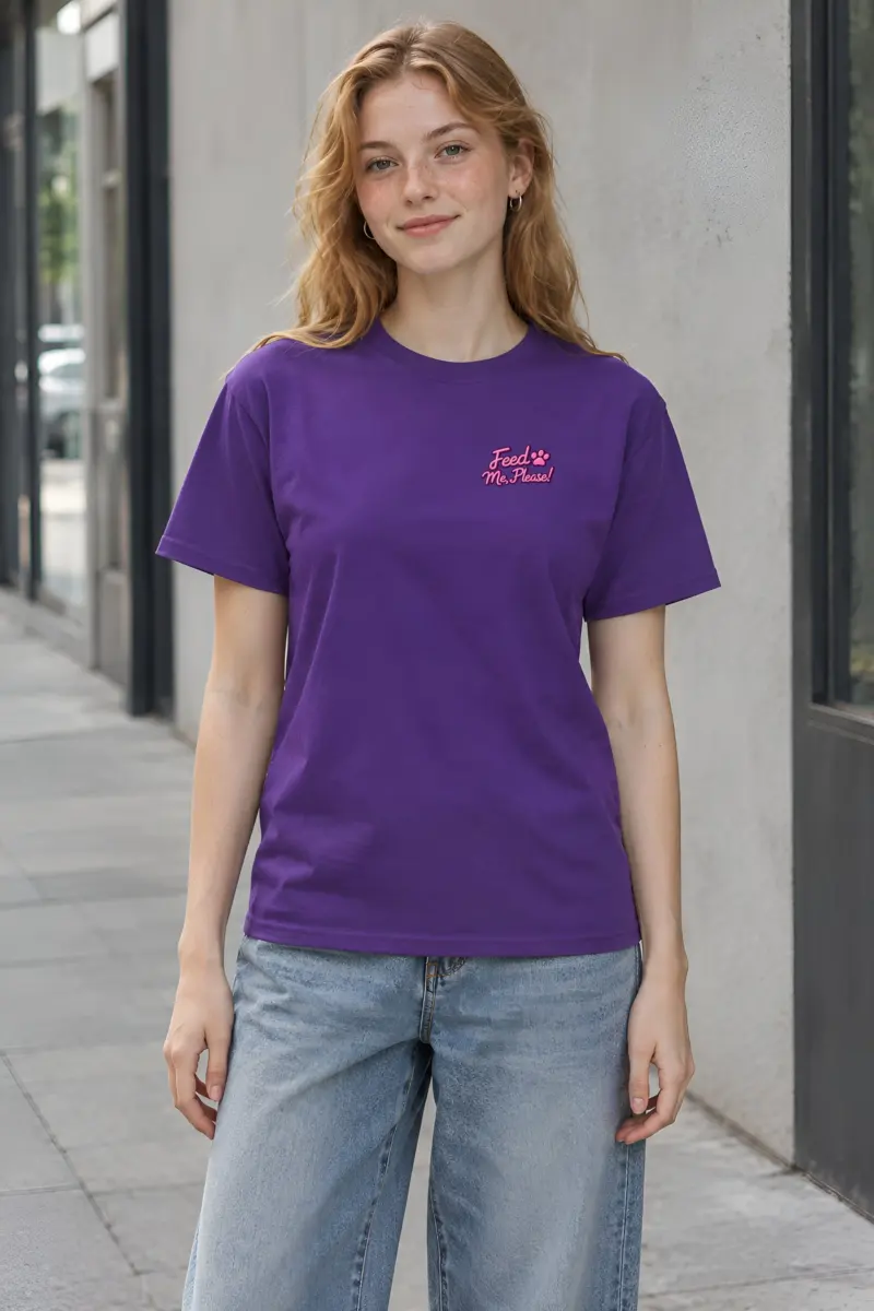 "Feed Me, Please!" Heavyweight Unisex Crewneck T-shirt