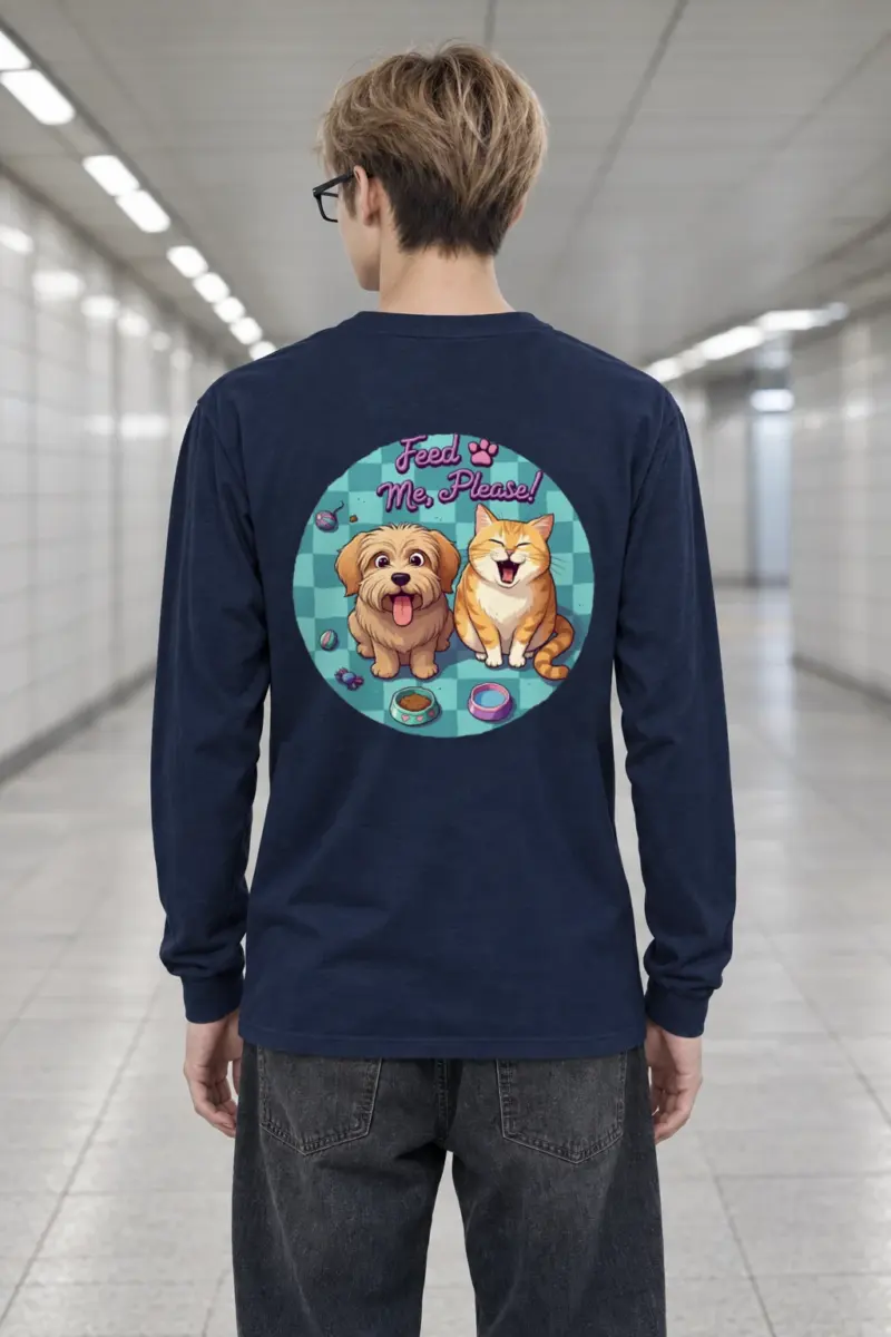 "Feed Me, Please!" Unisex Longsleeve T-shirt | Gildan 2400