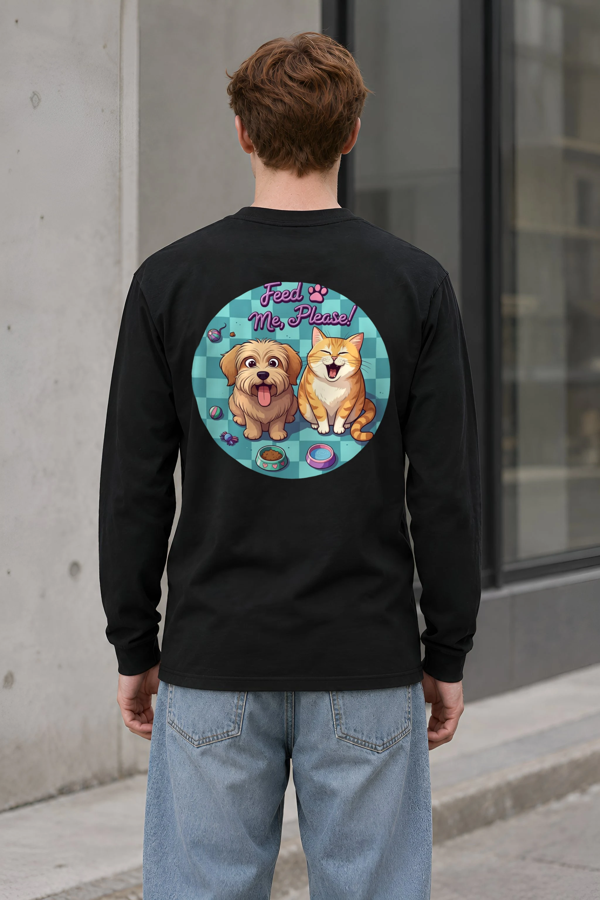 "Feed Me, Please!" Unisex Longsleeve T-shirt
