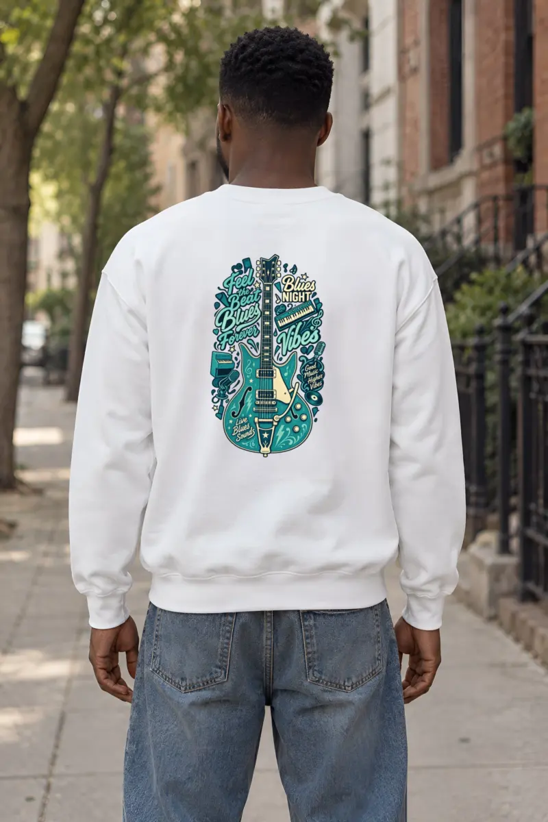 "Feel The Beat Blues" Heavy Blend Unisex Crewneck Sweatshirt