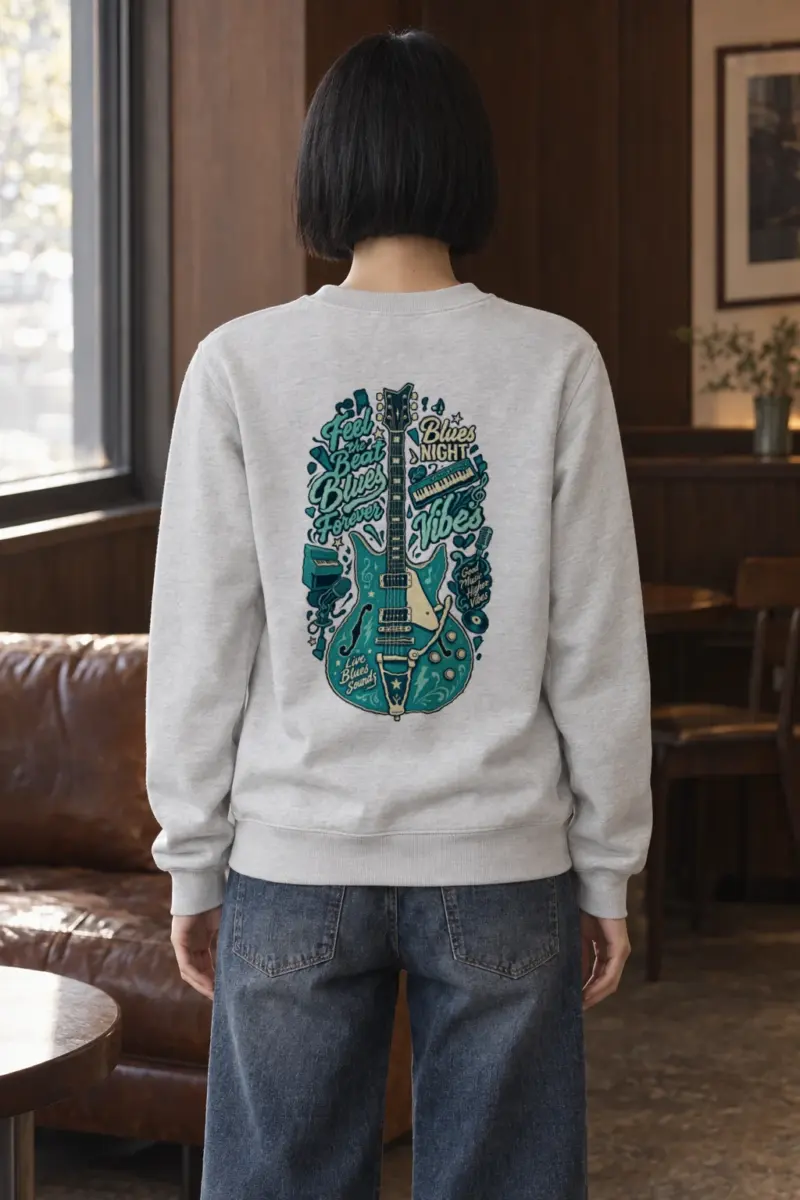 "Feel The Beat Blues" Heavy Blend Unisex Crewneck Sweatshirt