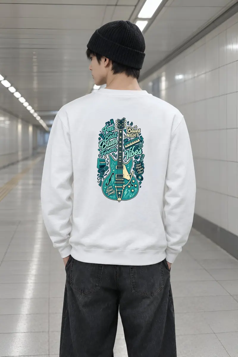 "Feel The Beat Blues" Heavy Blend Unisex Crewneck Sweatshirt