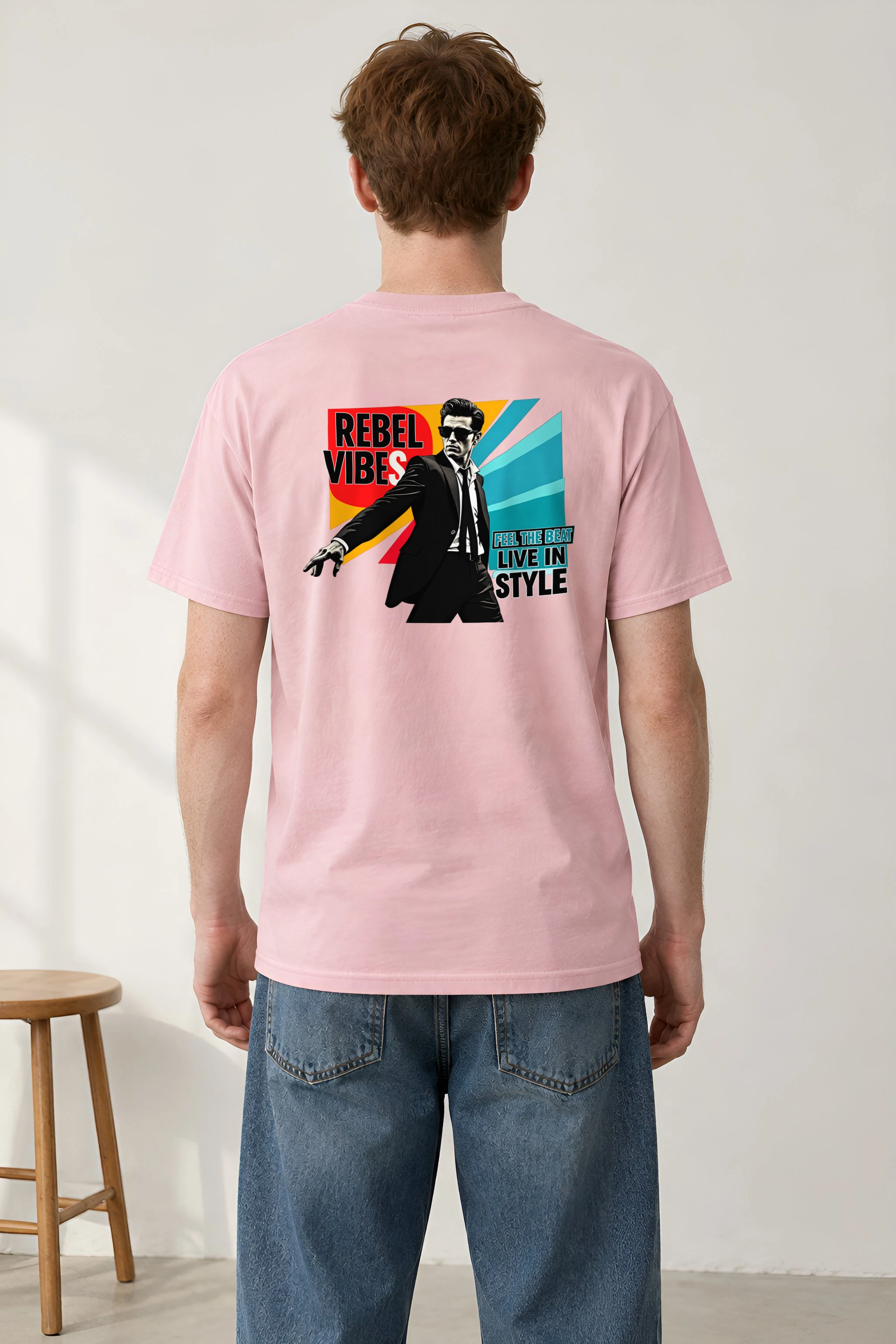 "Feel The Beat" Heavyweight Unisex Crewneck T-shirt