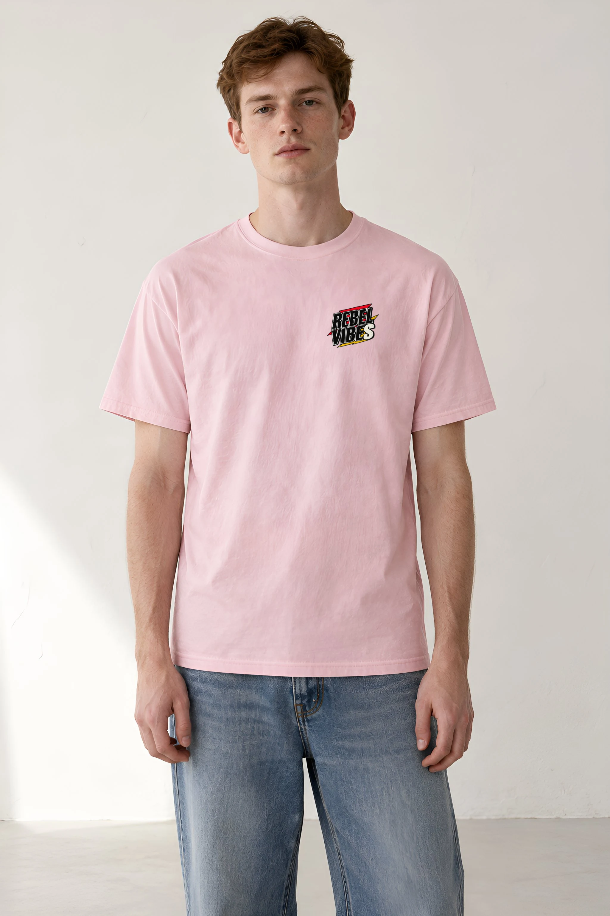 "Feel The Beat" Heavyweight Unisex Crewneck T-shirt