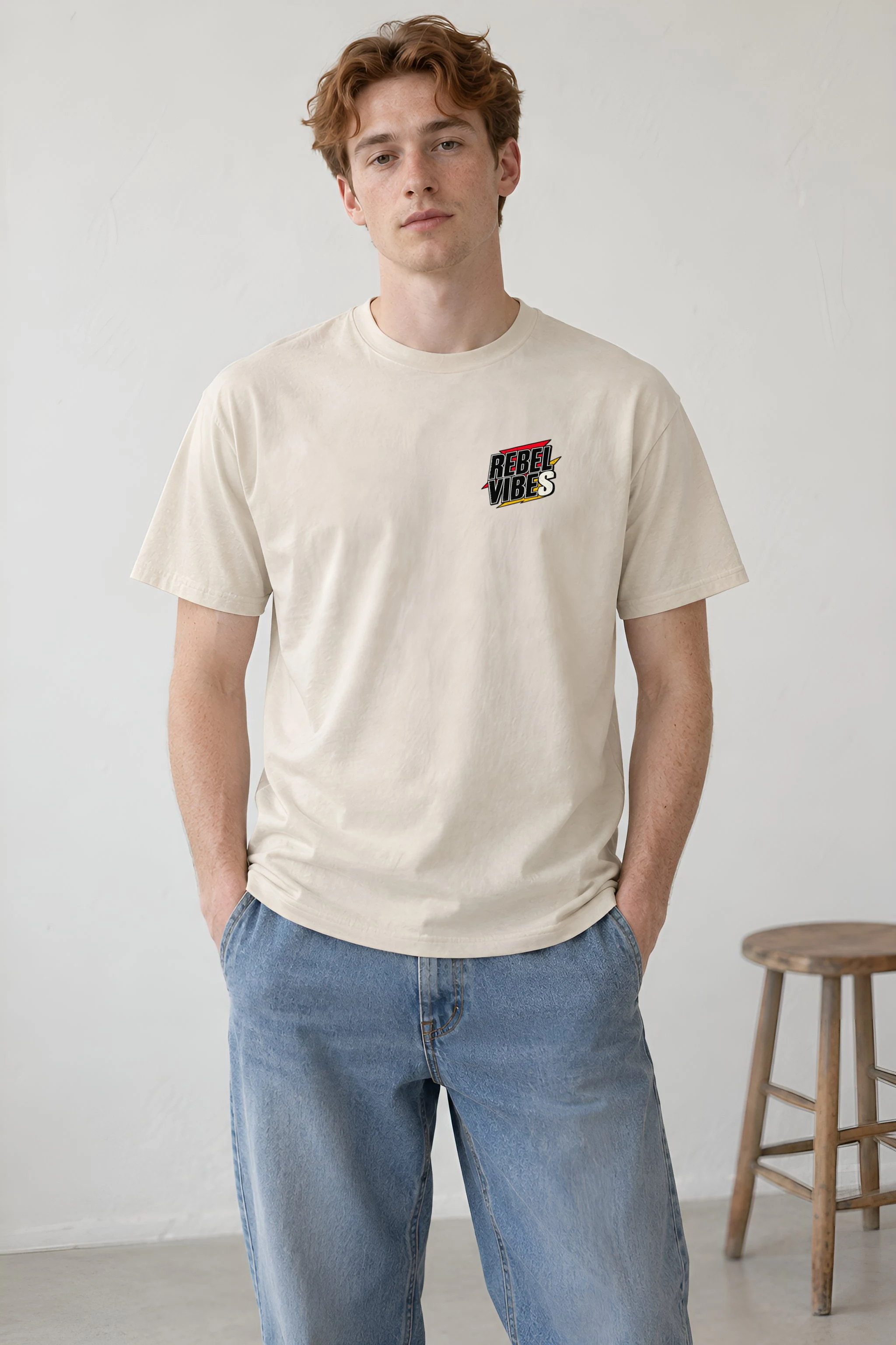 "Feel The Beat" Heavyweight Unisex Crewneck T-shirt