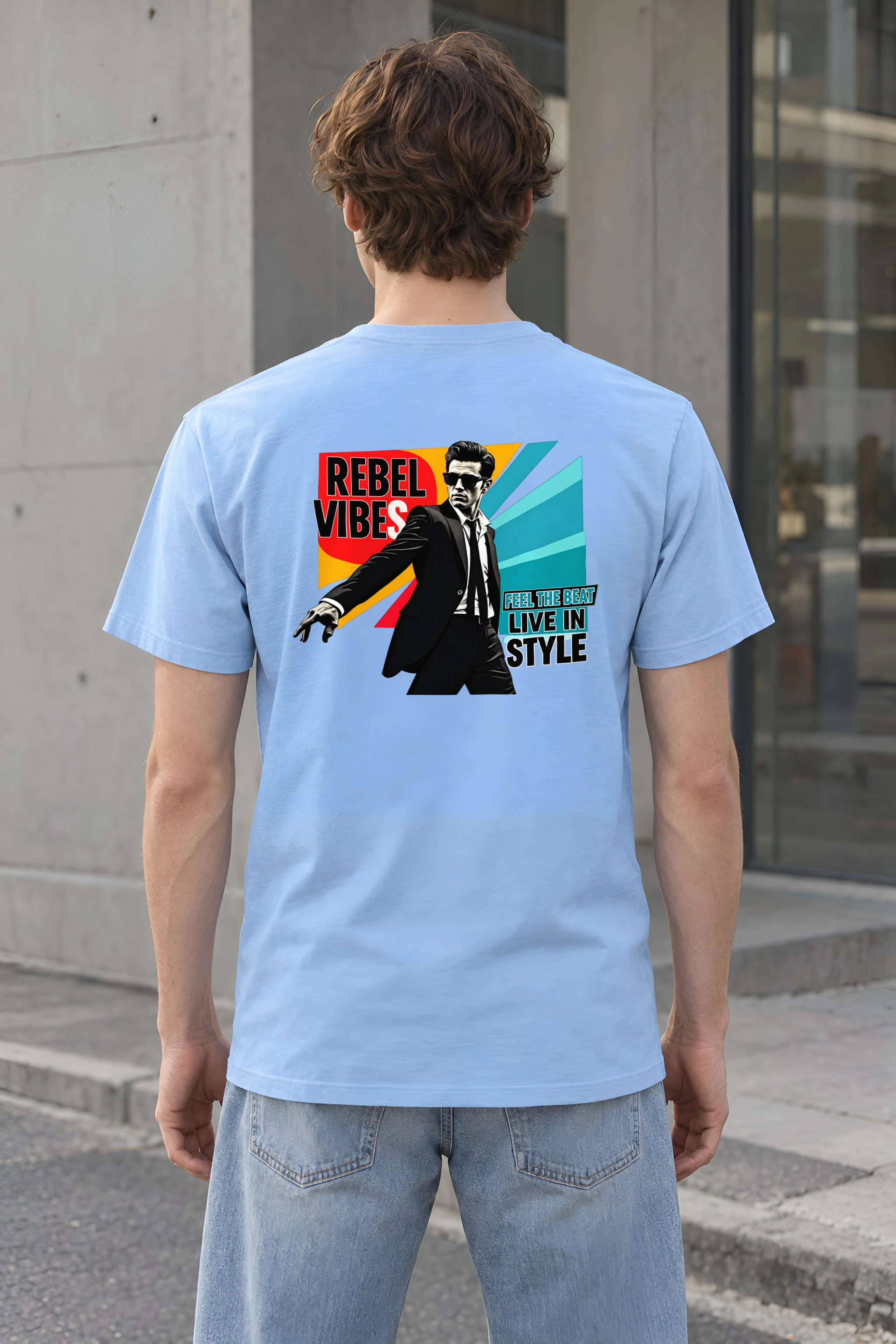 "Feel The Beat" Heavyweight Unisex Crewneck T-shirt