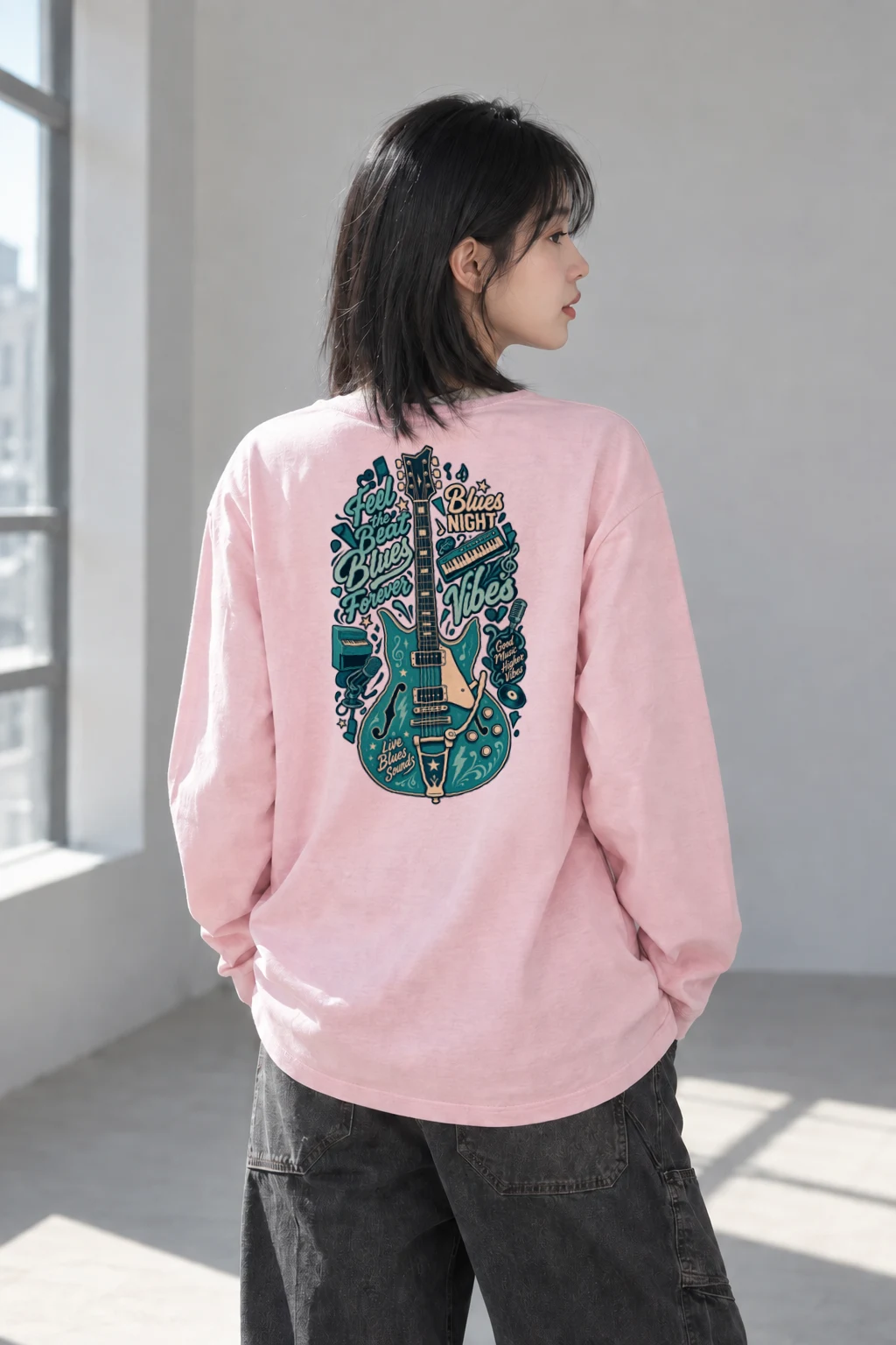 "Feel The Beat" Unisex Longsleeve T-shirt | Gildan 2400
