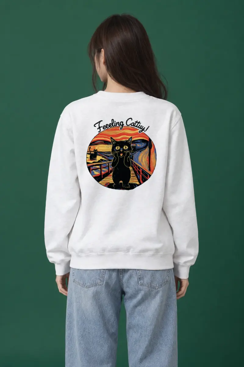 "Feeling Catty" Heavy Blend Unisex Crewneck Sweatshirt | Gildan 18000