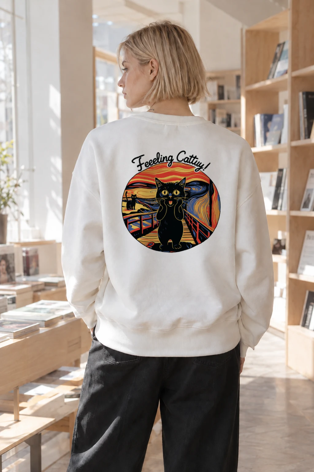 "Feeling Catty" Heavy Blend Unisex Crewneck Sweatshirt | Gildan 18000