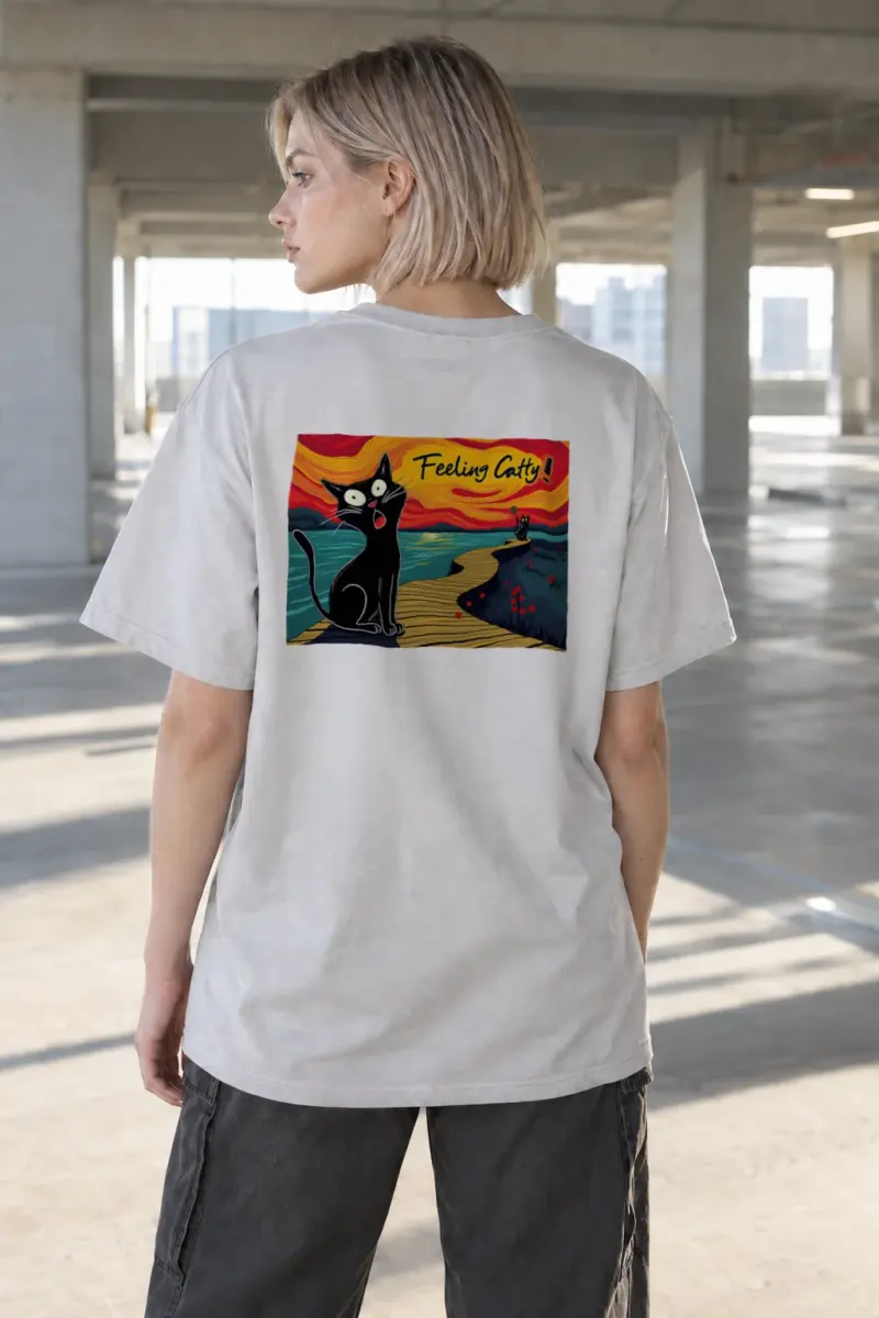 "Feeling Catty!" Heavyweight Unisex Crewneck T-shirt | Gildan 5000