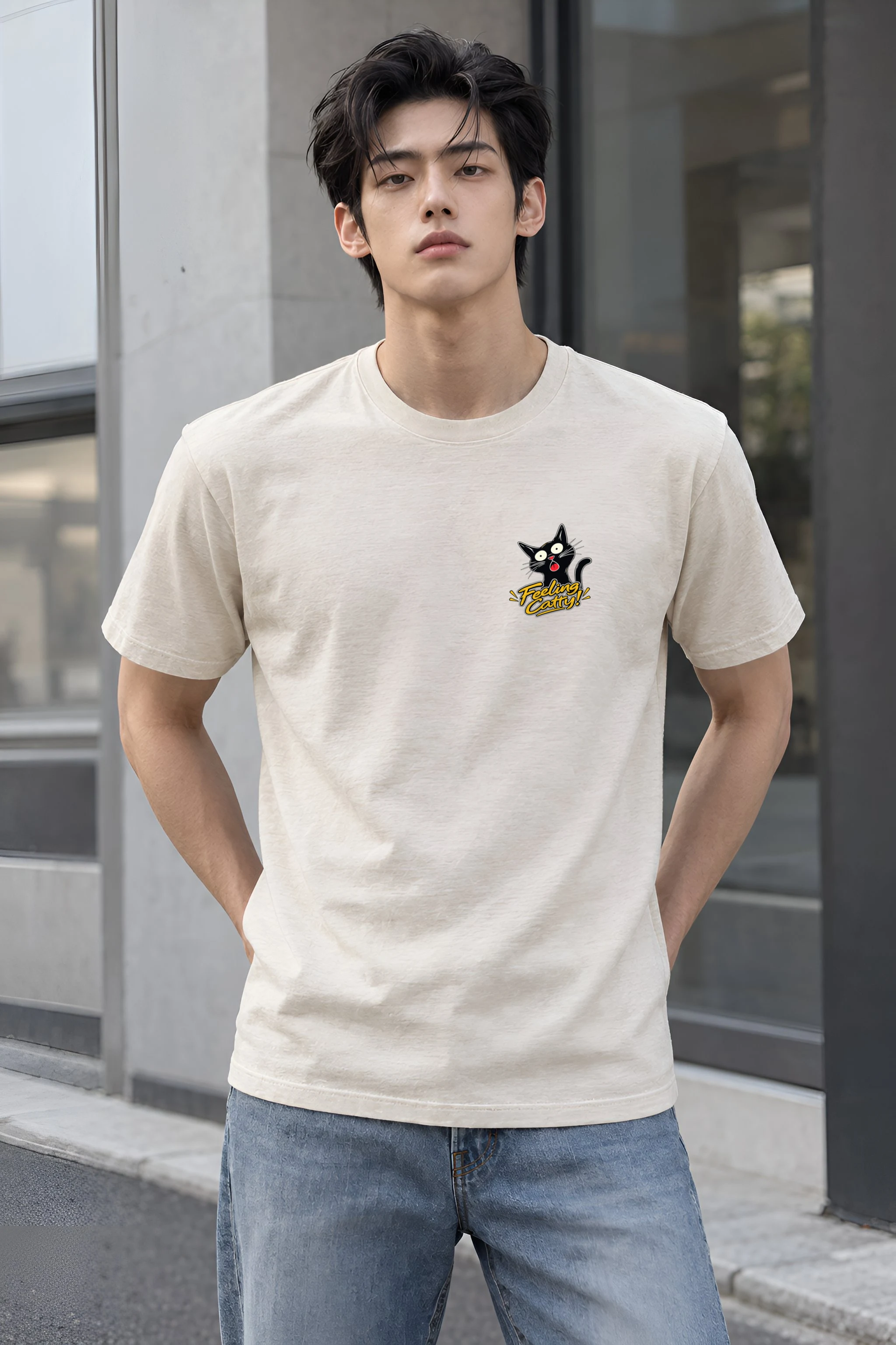 "Feeling Catty!" Heavyweight Unisex Crewneck T-shirt