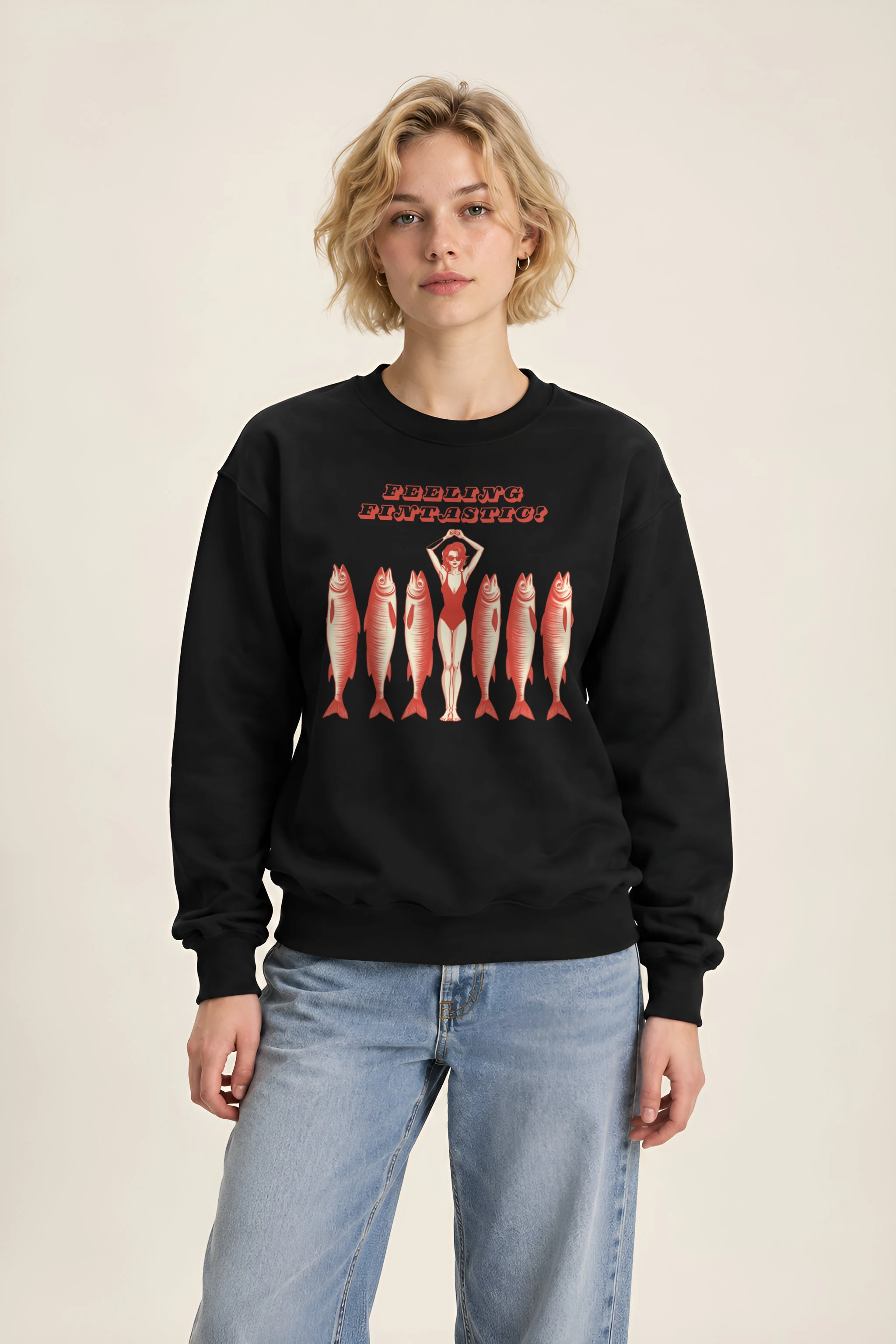 "Feeling Fintastic" 1 Crewneck Sweatshirt