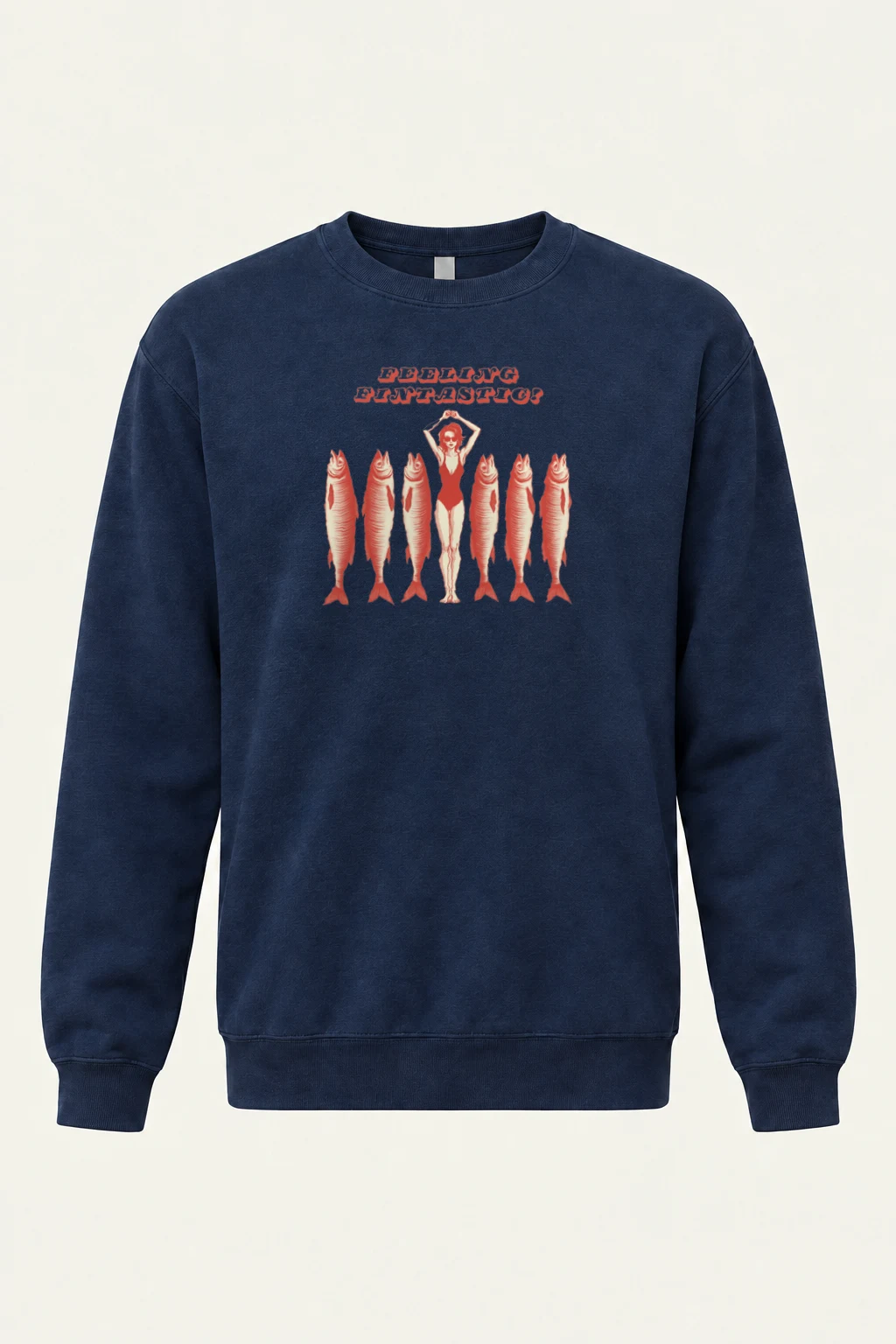 "Feeling Fintastic" Heavy Blend Unisex Crewneck Sweatshirt | Gildan 18000